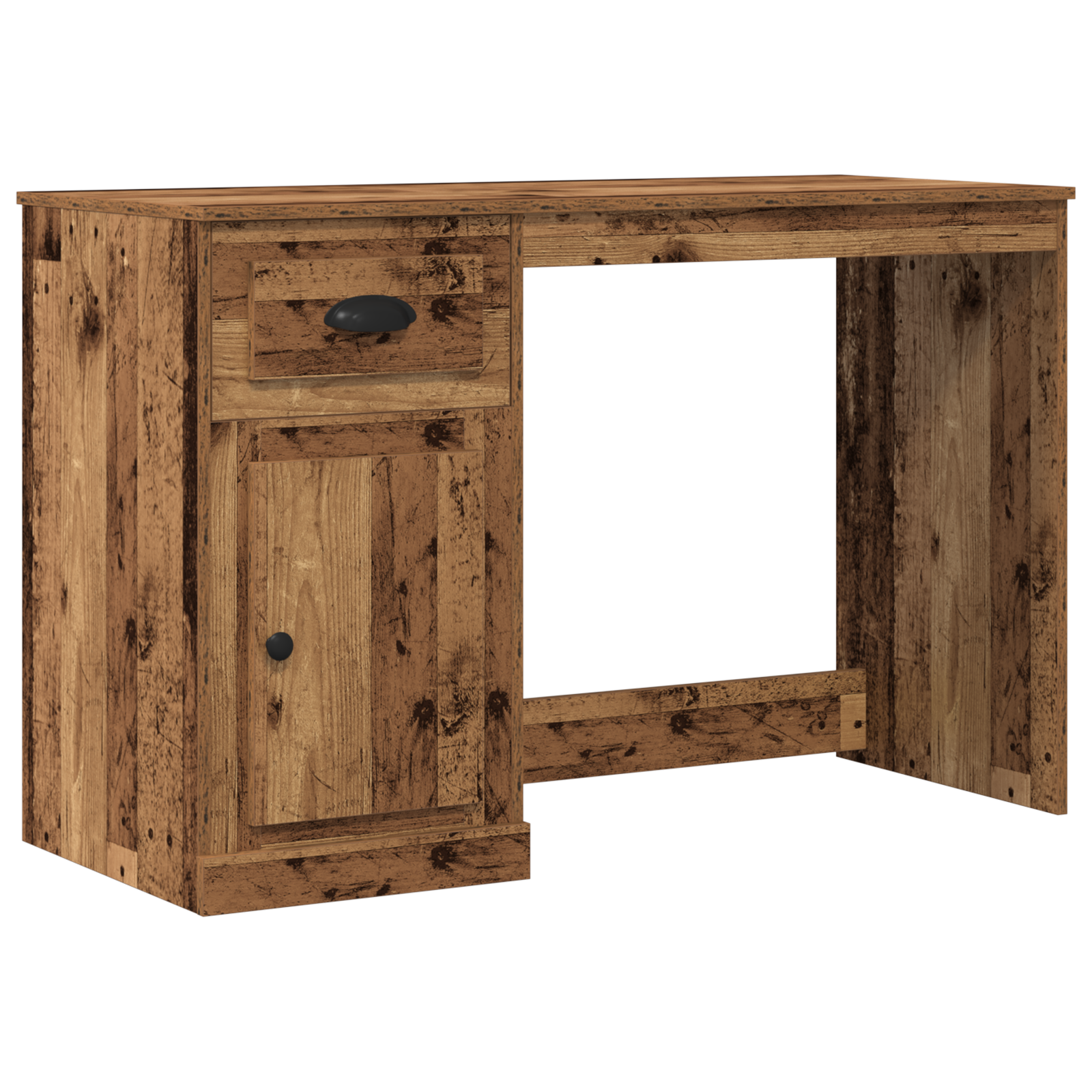 Desk with Storage Old Wood 50x115x75 cm Engineered Wood - Image 2