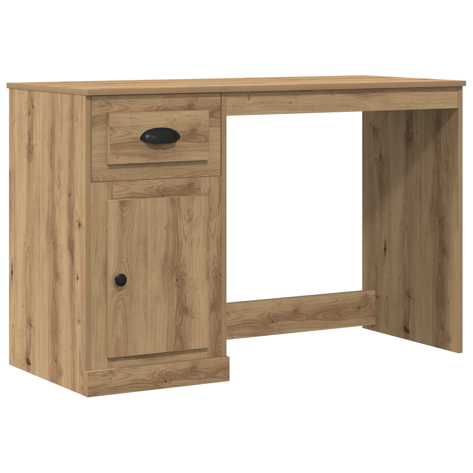 Desk with Storage Artisan Oak 50x115x75 cm Engineered Wood - Image 2