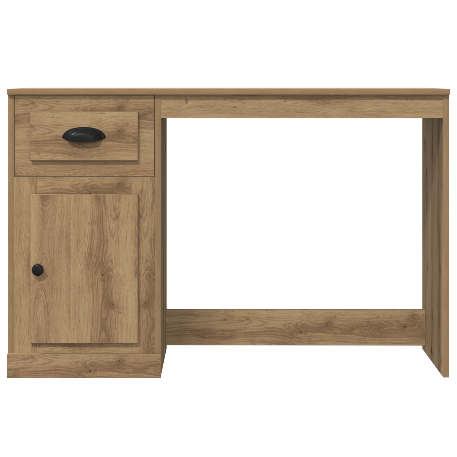 Desk with Storage Artisan Oak 50x115x75 cm Engineered Wood - Image 7