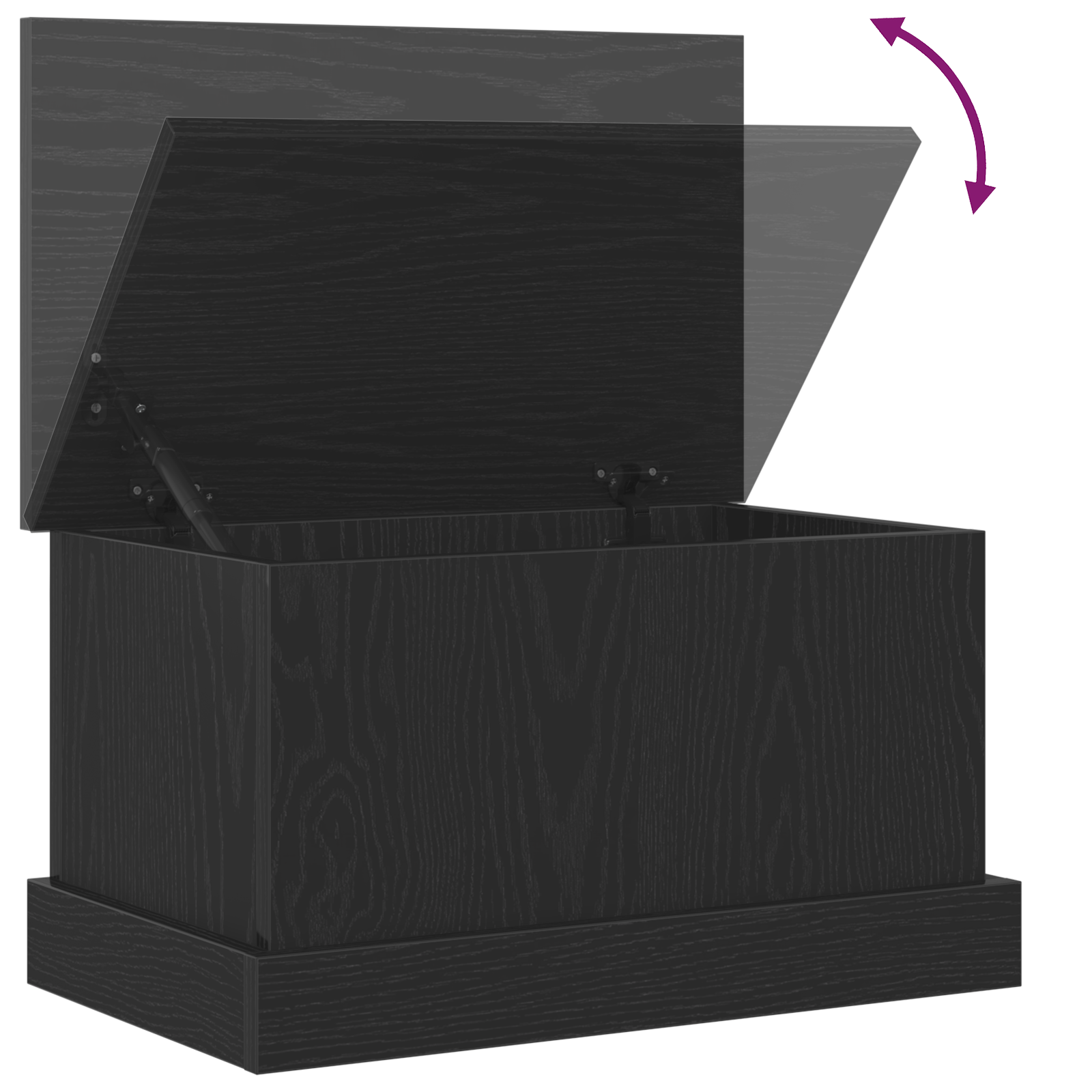 Storage Box Black Oak 50x30x28 cm Engineered Wood - Image 10