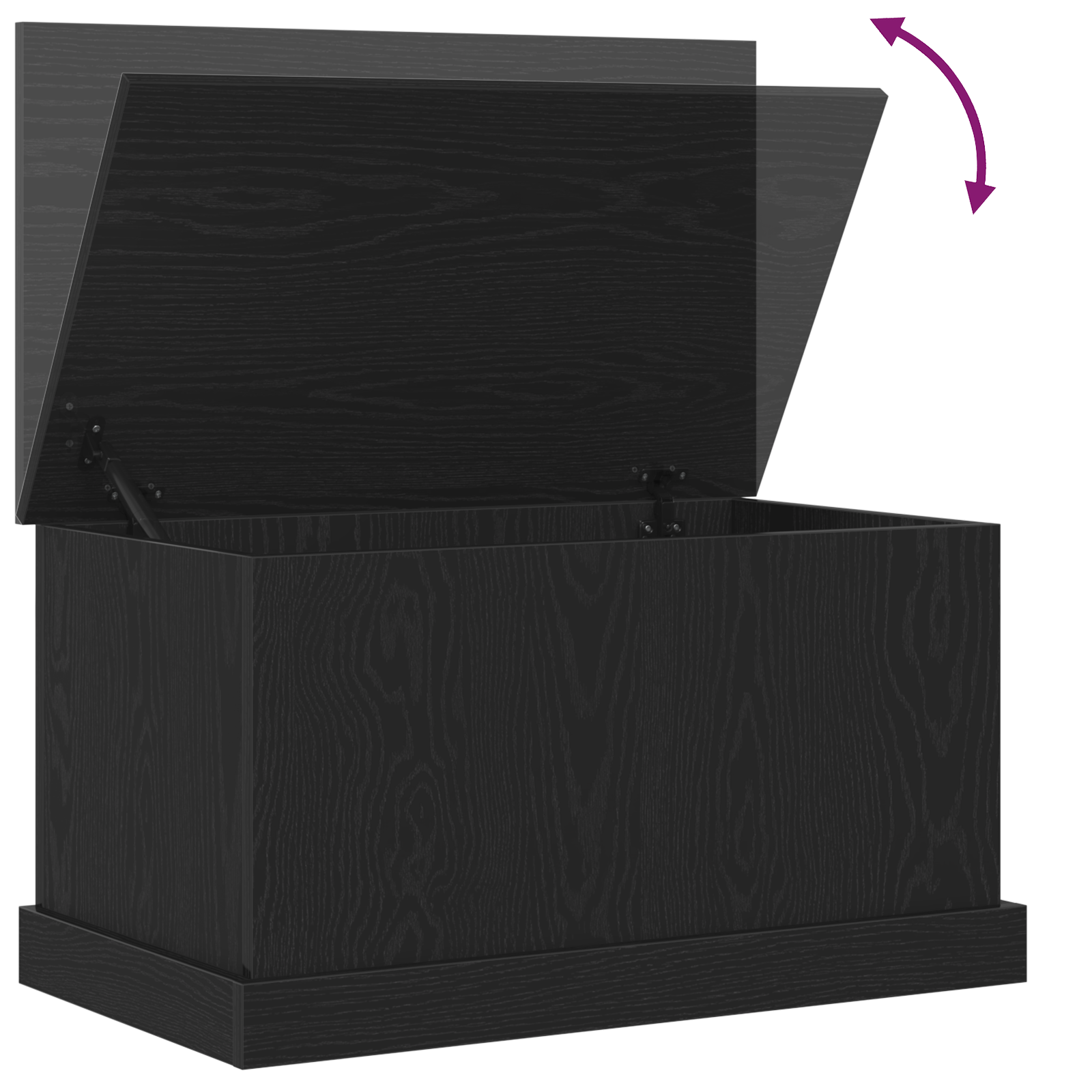 Storage Box Black Oak 70x40x38 cm Engineered Wood - Image 10