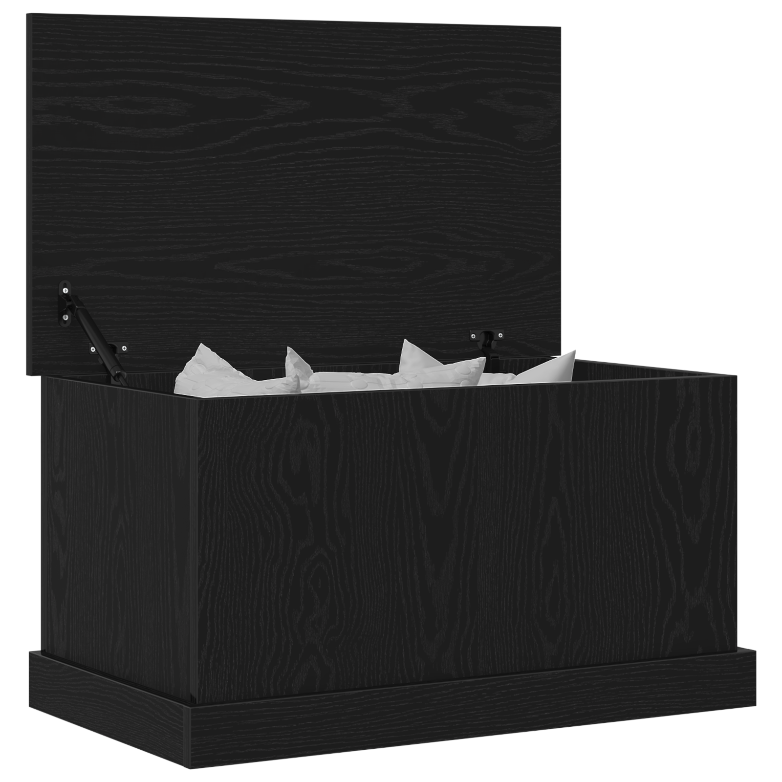 Storage Box Black Oak 70x40x38 cm Engineered Wood - Image 3