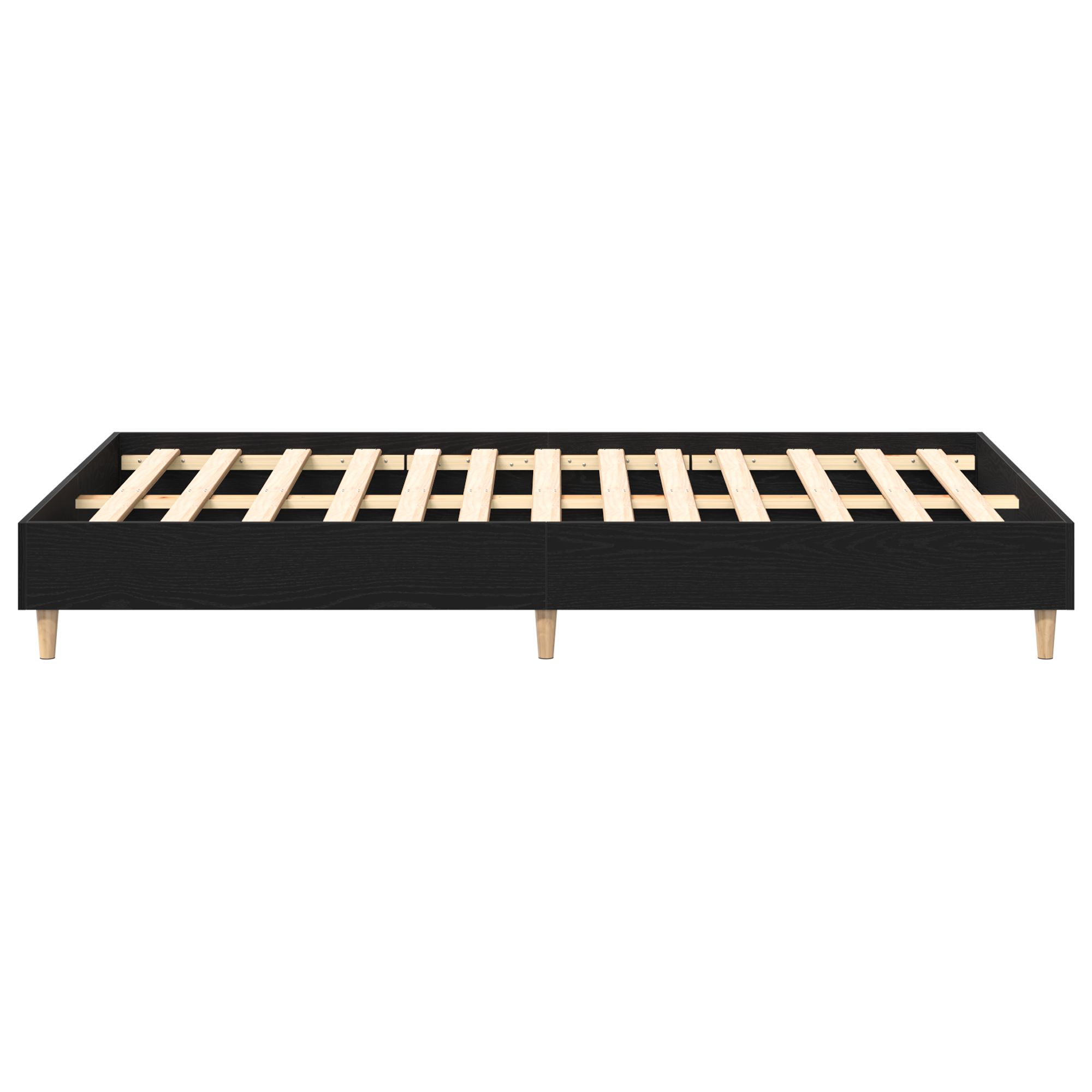Bed Frame 120x200 cm Black Oak Engineered Wood - Image 7
