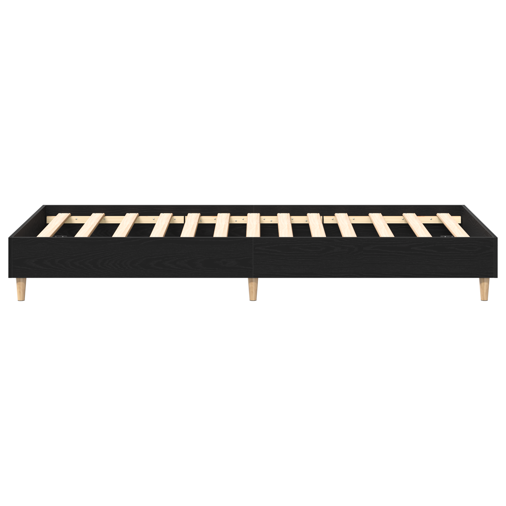 Bed Frame 90x190 cm Black Oak Engineered Wood - Image 7