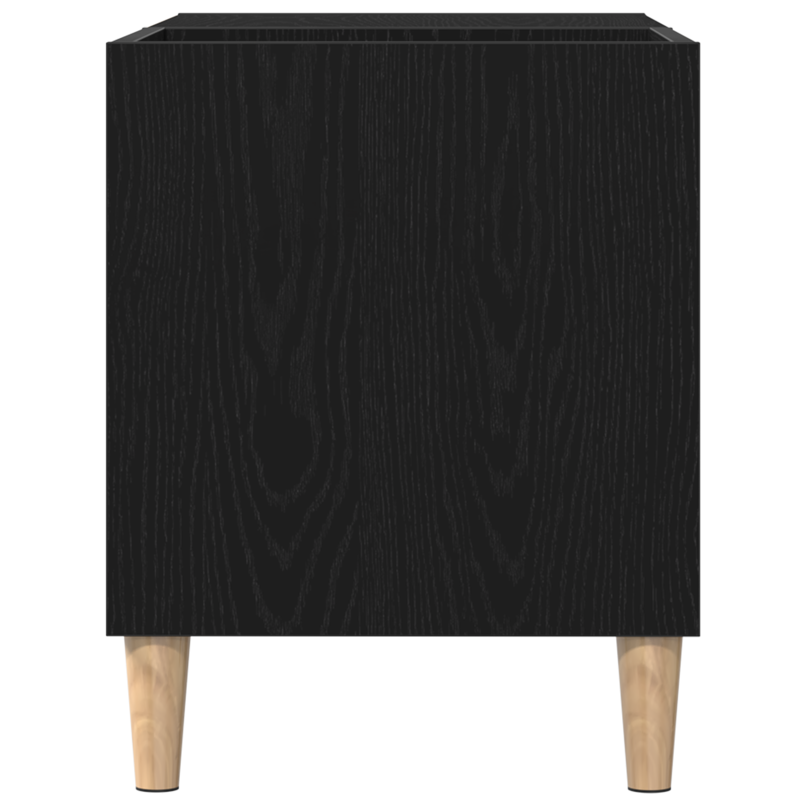 Record Cabinet Black Oak 84,5x38x48 cm Engineered Wood - Image 7