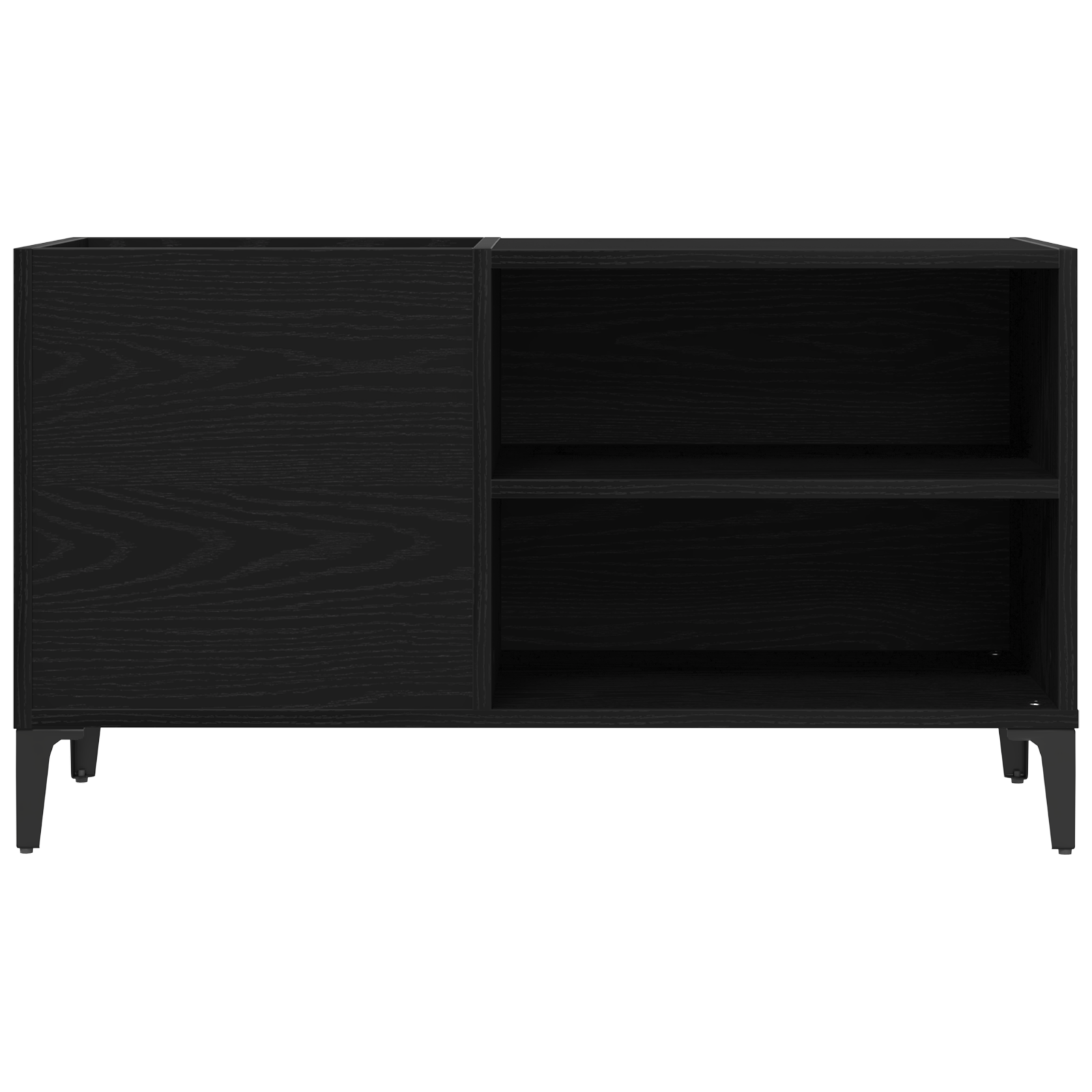 Record Cabinet Black Oak 84,5x38x48 cm Engineered Wood - Image 5