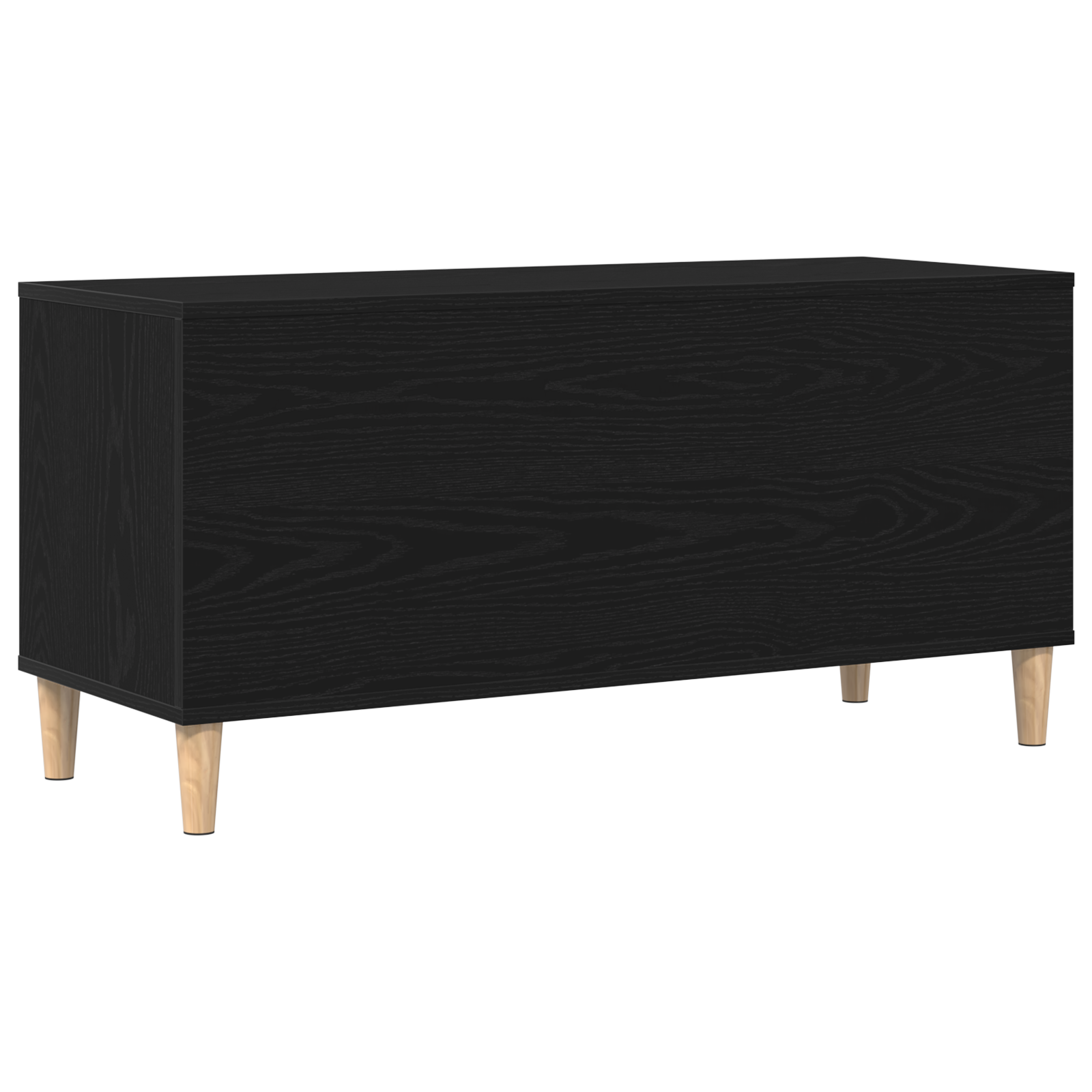 Record Cabinet Black Oak 100x38x48 cm Engineered Wood - Image 5