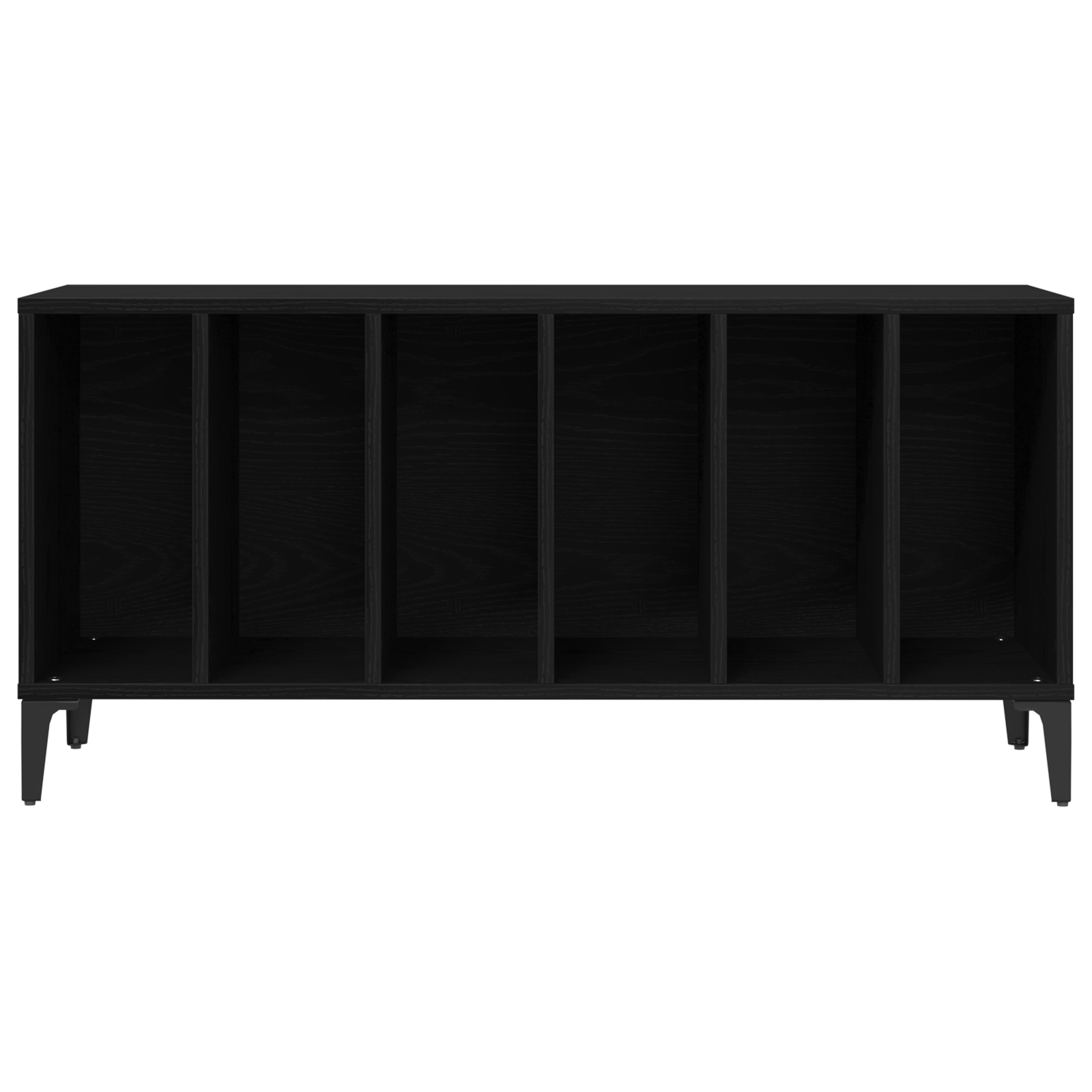 Black Oak Record Cabinet - 100x38x48 cm Made of Engineered Wood - Image 5