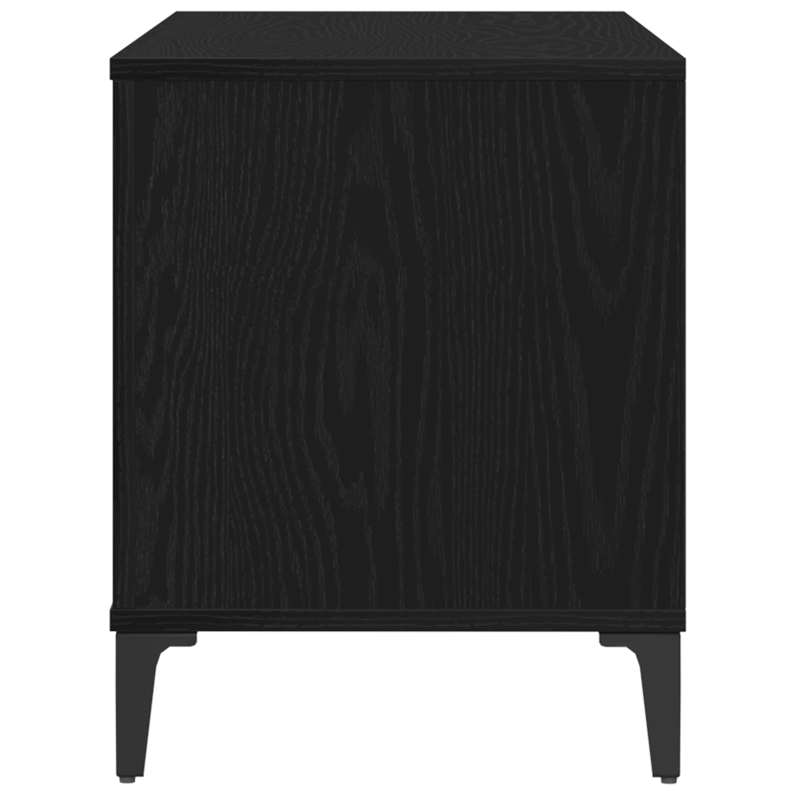 Black Oak Record Cabinet - 100x38x48 cm Made of Engineered Wood - Image 6