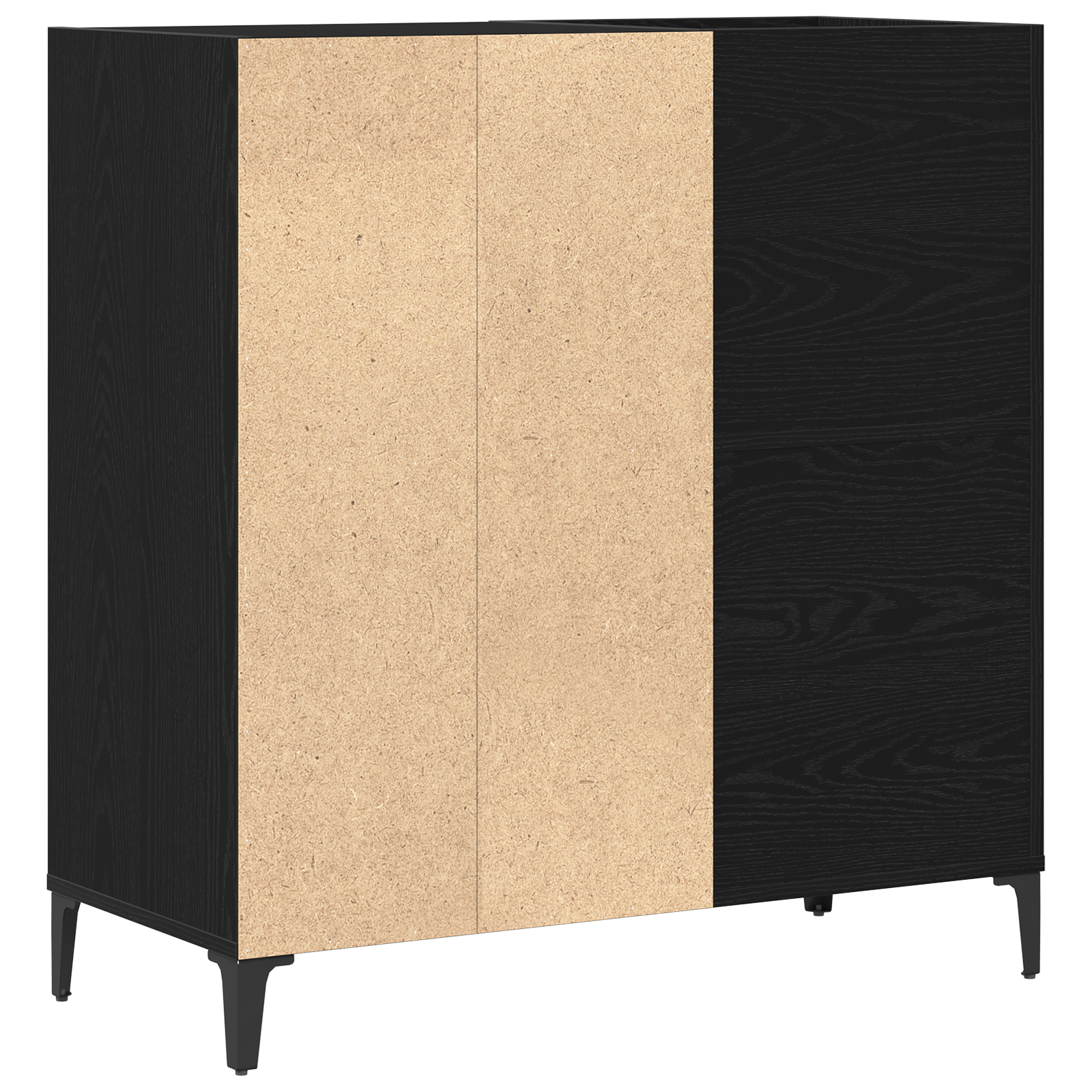 Record Cabinet Black Oak 84,5x38x89 cm Engineered Wood - Image 4