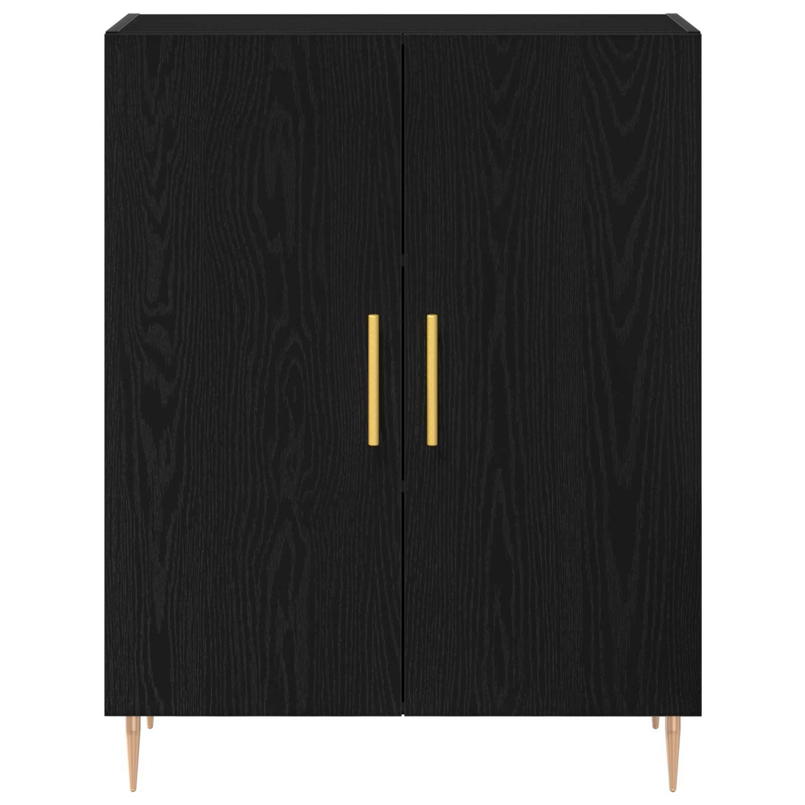 Sideboard Black Oak 69,5x34x90 cm Engineered Wood - Image 7