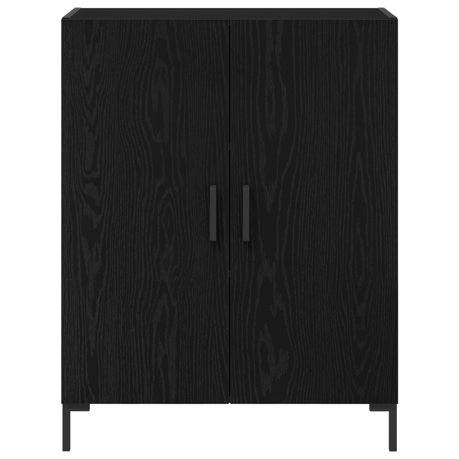 Sideboard Black Oak 69,5x34x90 cm Engineered Wood - Image 7