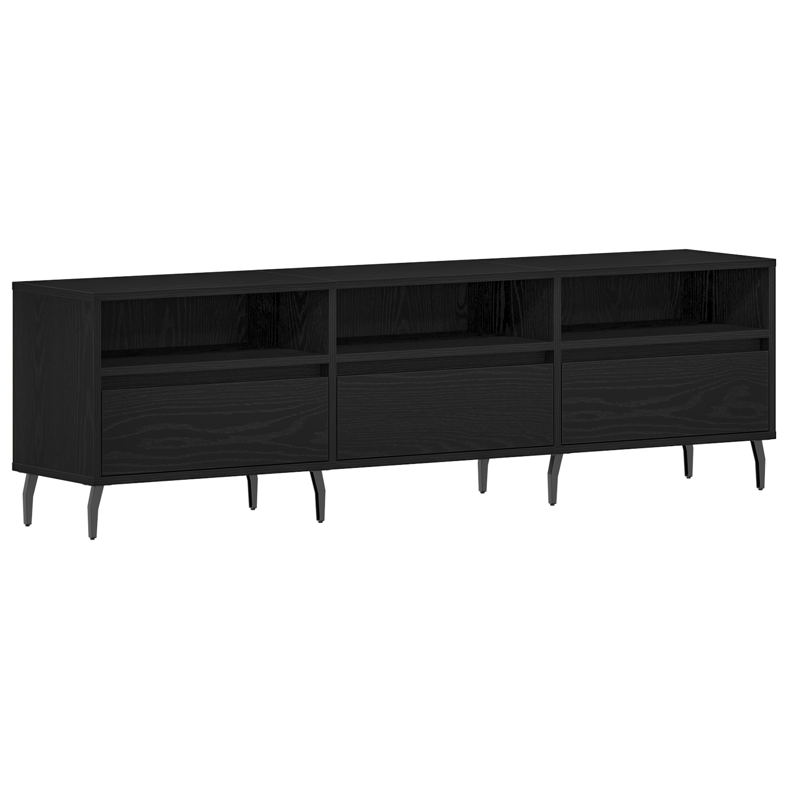 Thumbnail - vidaXL TV-Schrank Schwarz Eiche 150x30x44,5 cm Holzwerkstoff