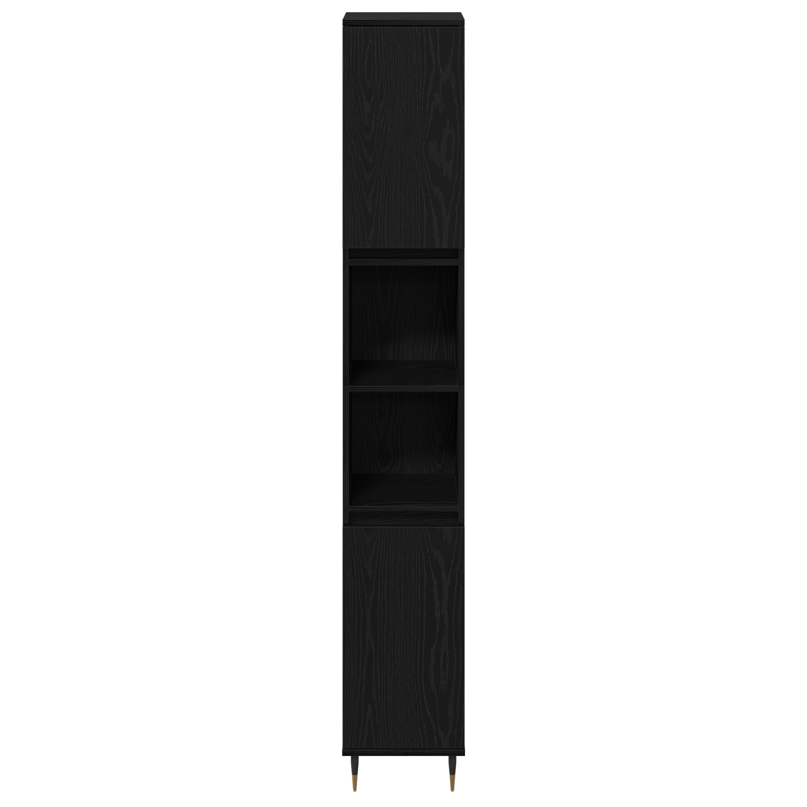 Bathroom Cabinet Black Oak 30x30x190 cm Engineered Wood - Image 6