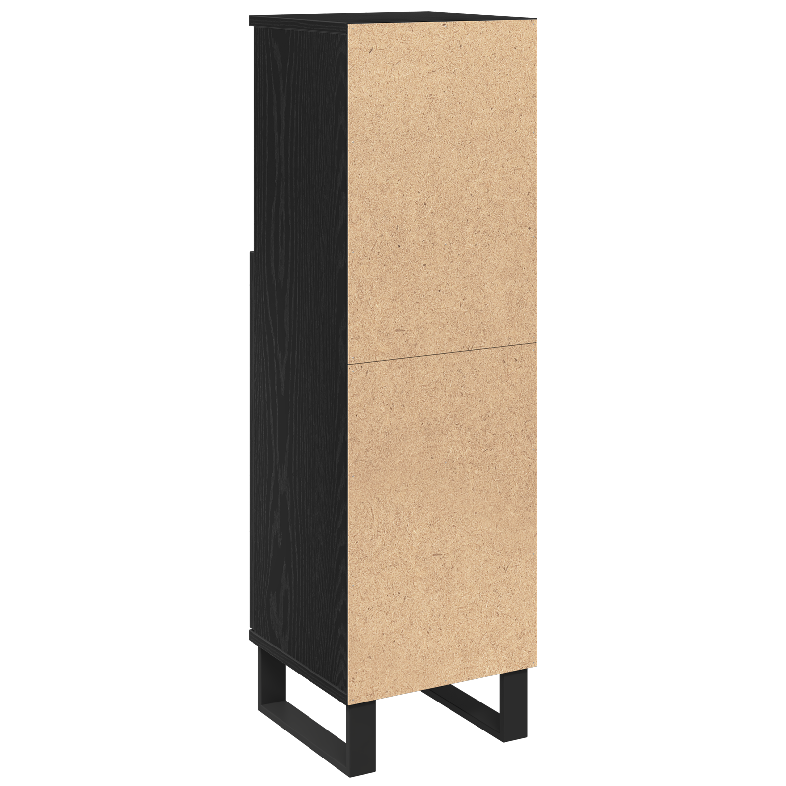 Bathroom Cabinet Black Oak 30x30x100 cm Engineered Wood - Image 6