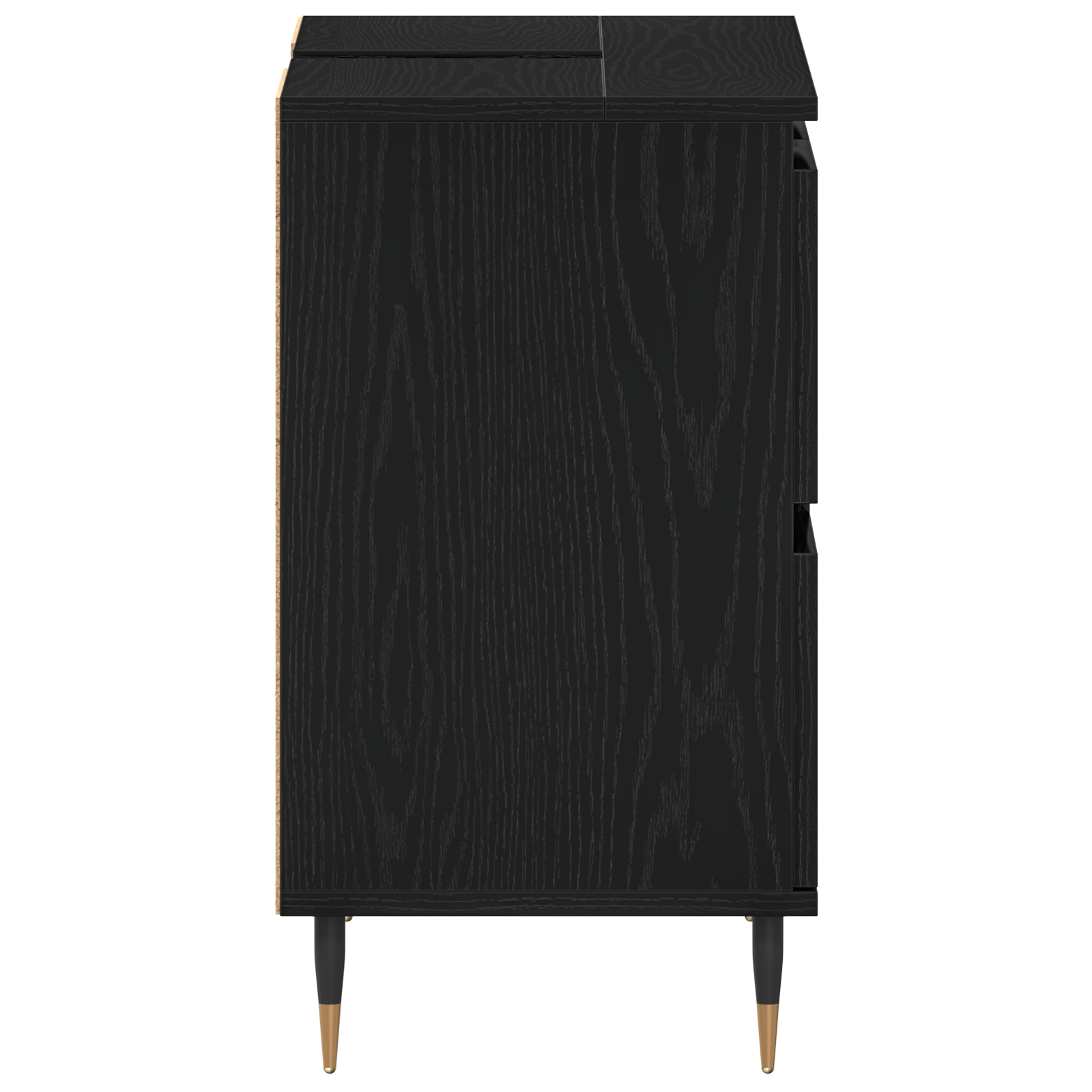 Bathroom Sink Cabinet Black Oak 80x33x60 cm Engineered Wood - Image 7