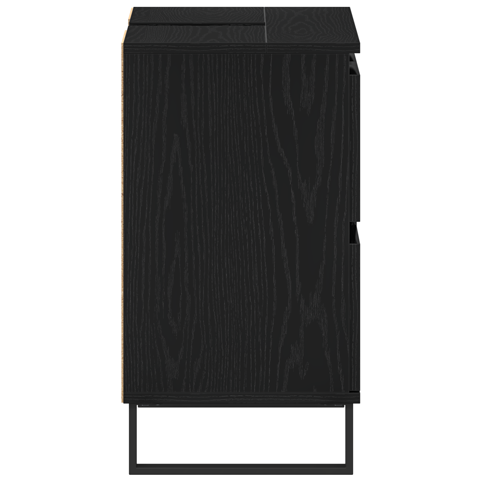 Bathroom Sink Cabinet Black Oak 80x33x60 cm Engineered Wood - Image 7