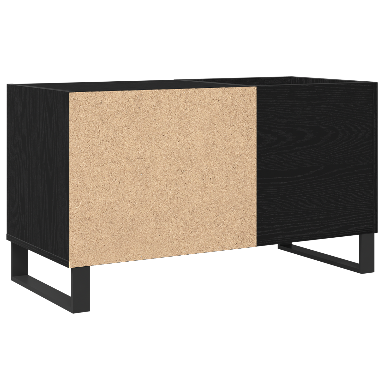 Record Cabinet Black Oak 84.5x38x48 cm Made from Engineered Wood - Image 2