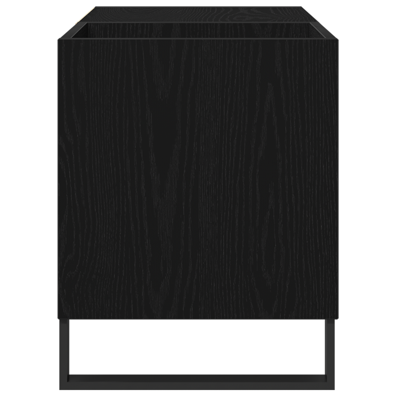 Record Cabinet Black Oak 84.5x38x48 cm Made from Engineered Wood - Image 6