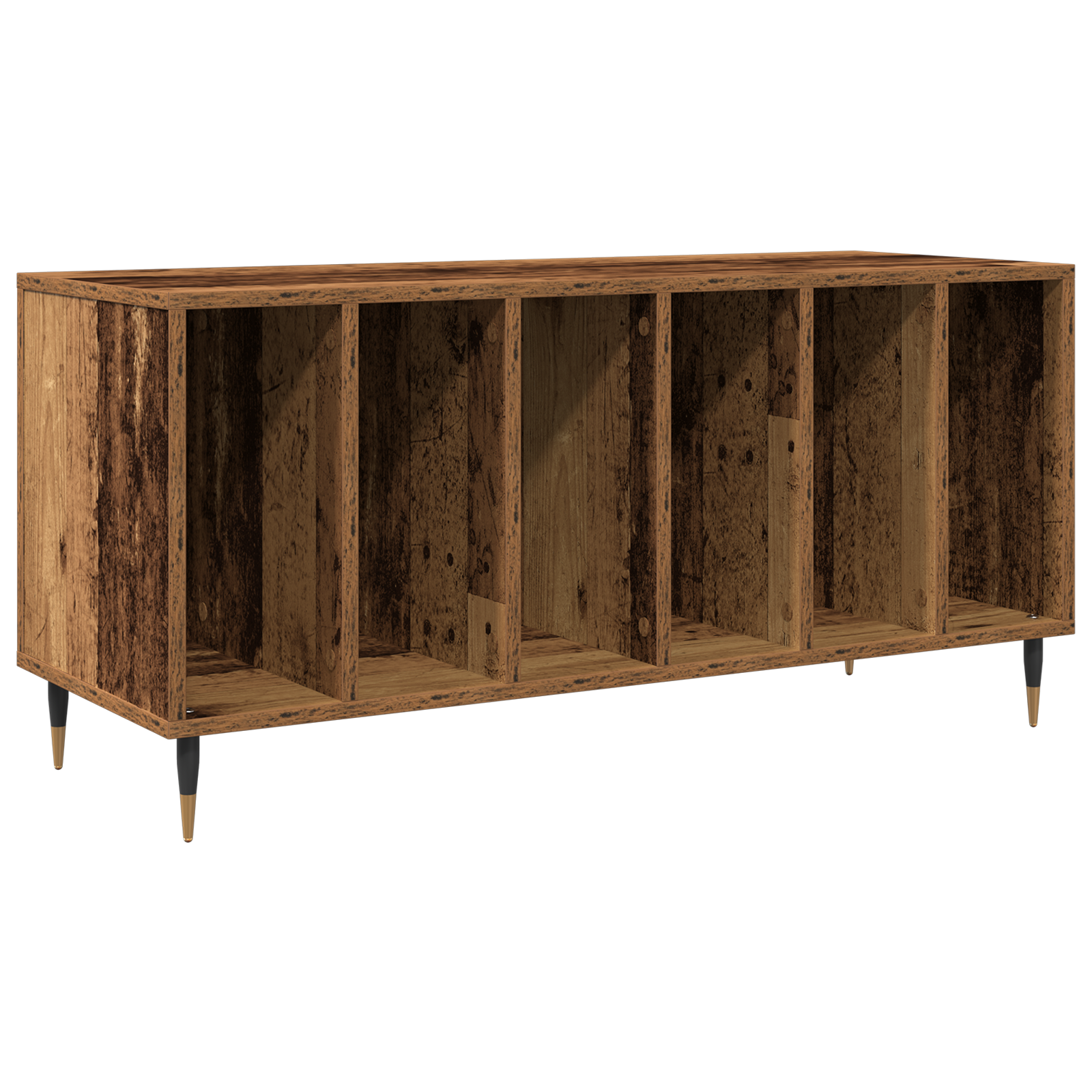 Record Cabinet Old Wood 100x38x48 cm Engineered Wood - Image 2