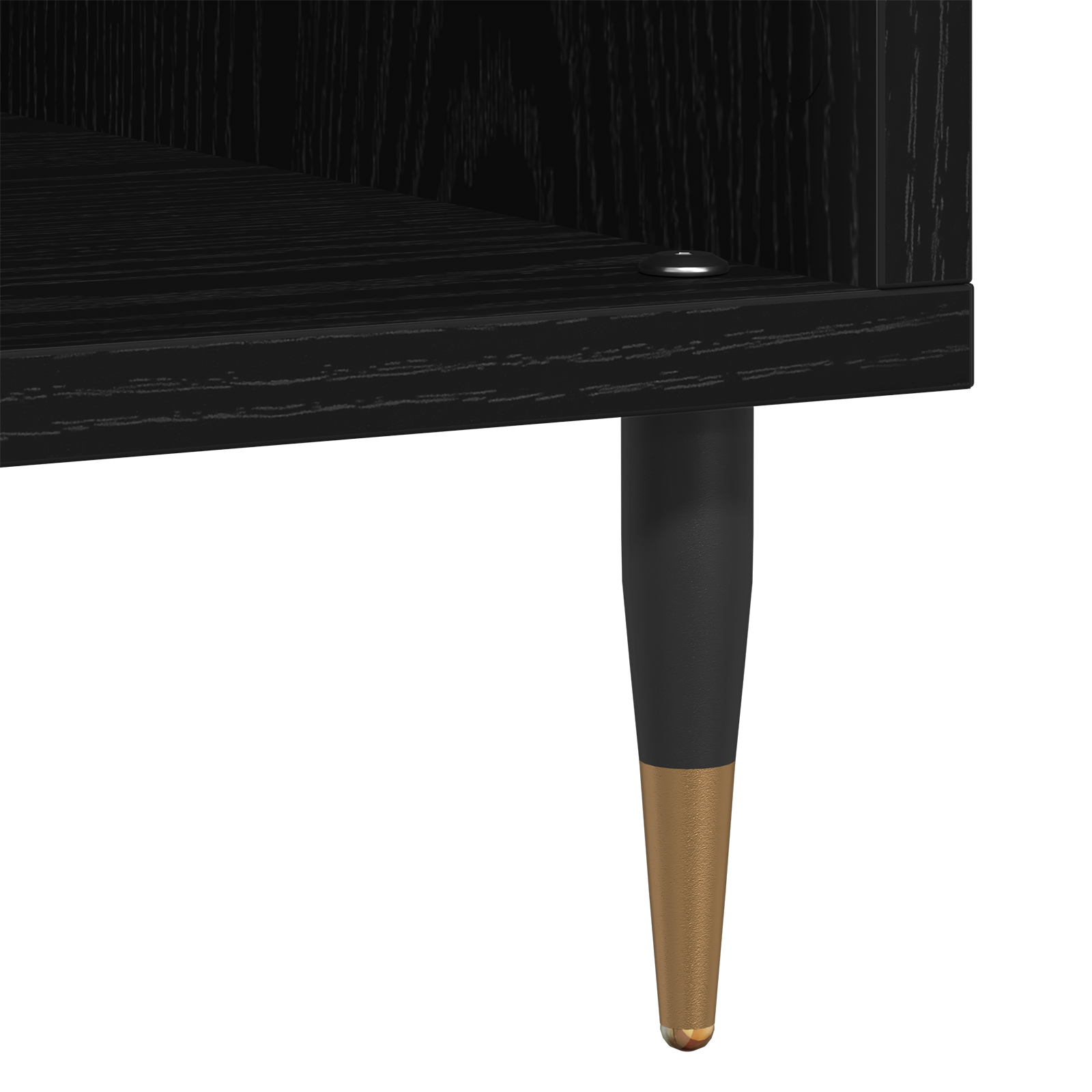 Record Cabinet Black Oak 100x38x48 cm Engineered Wood - Image 8