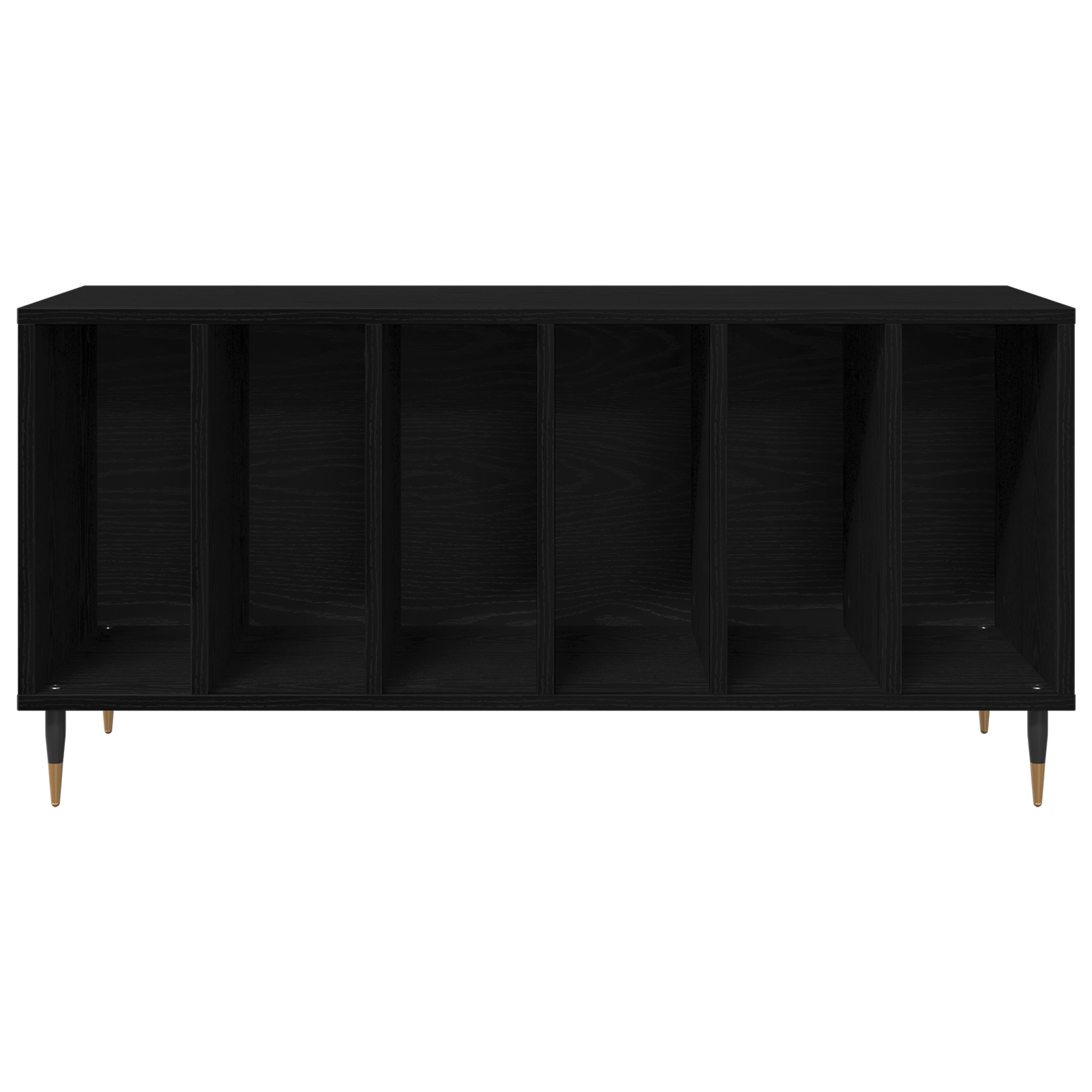 Record Cabinet Black Oak 100x38x48 cm Engineered Wood - Image 5