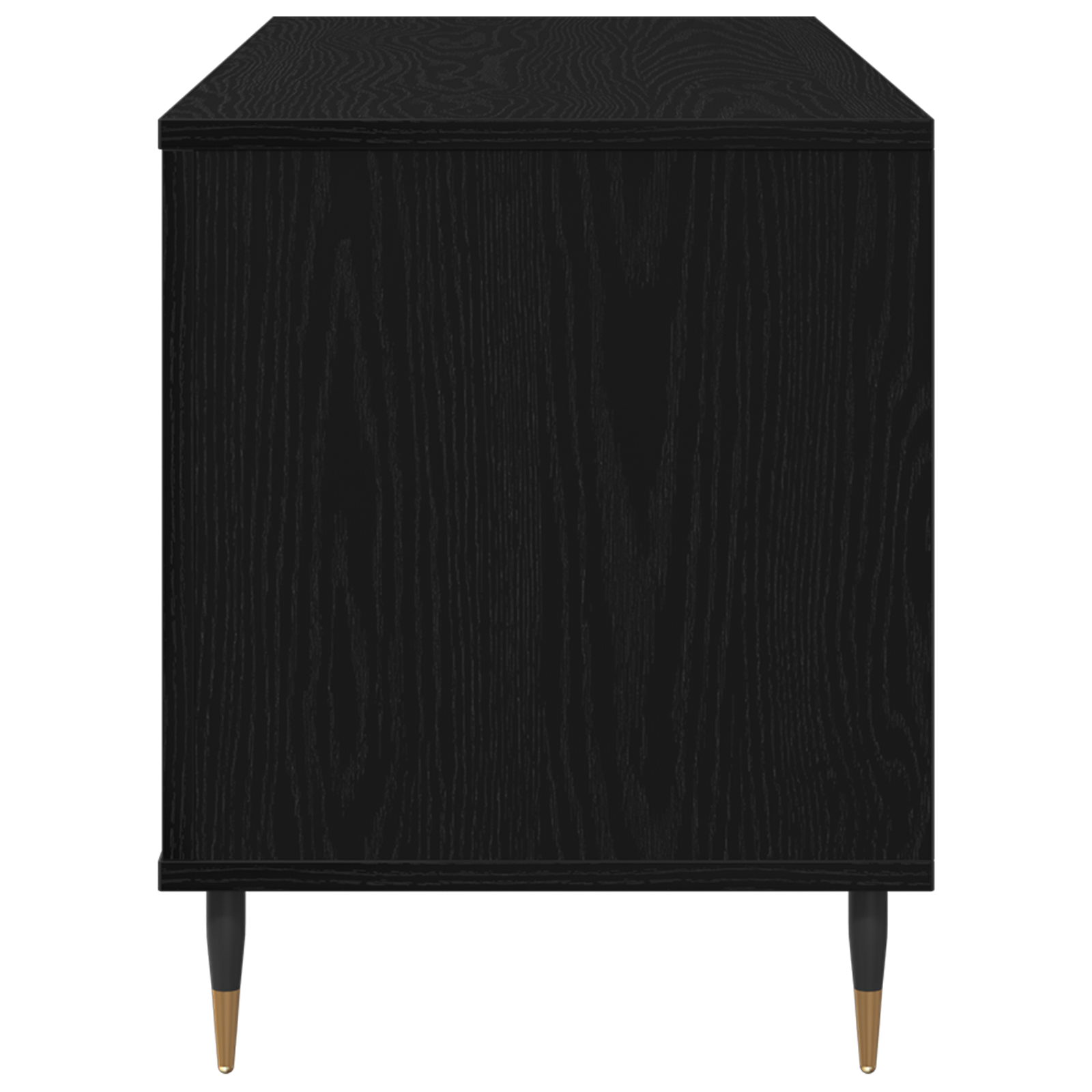 Record Cabinet Black Oak 100x38x48 cm Engineered Wood - Image 6