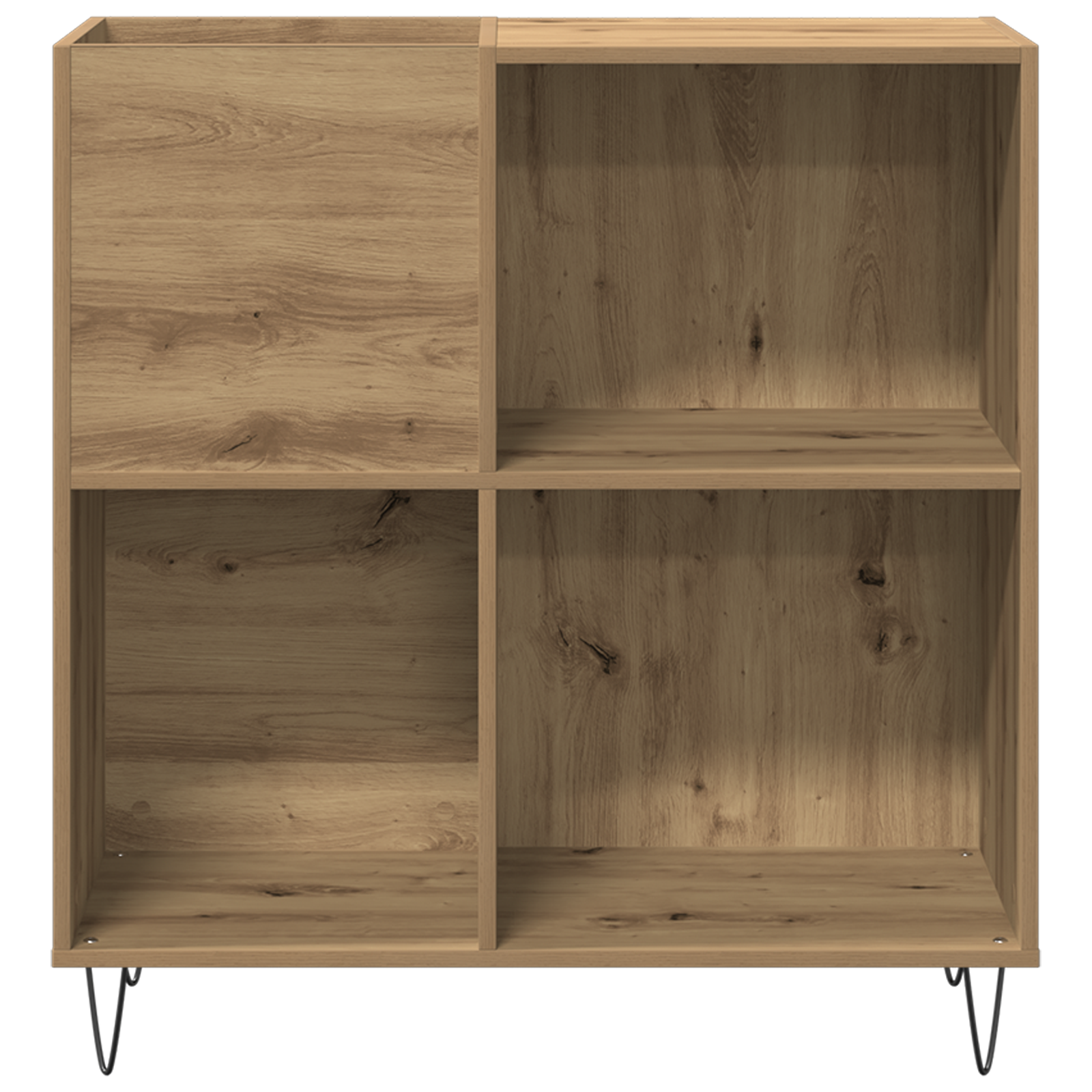 Record Cabinet Black Oak 84,5x38x89 cm Engineered Wood - Image 6