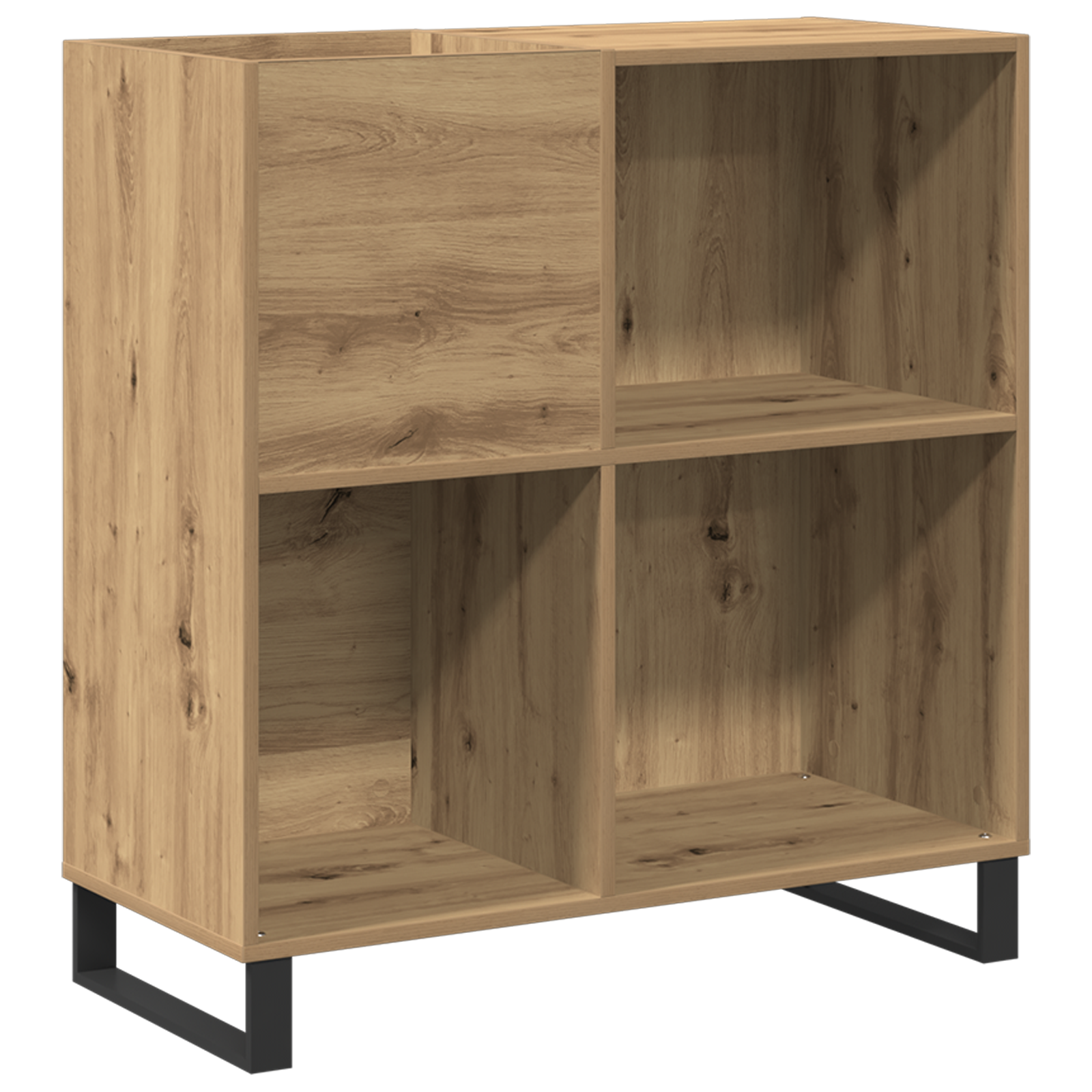 Record Cabinet Old Wood 84.5x38x90 cm Engineered Wood - Image 2