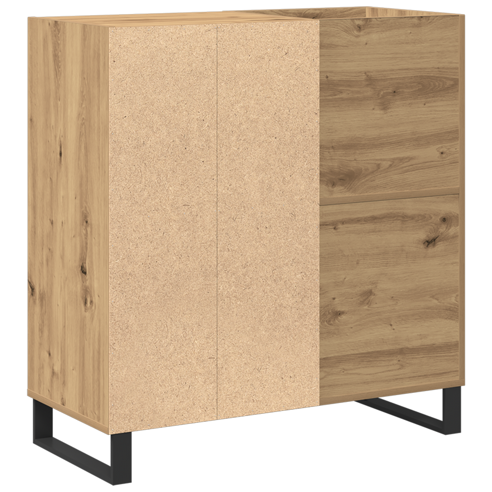 Record Cabinet Old Wood 84.5x38x90 cm Engineered Wood - Image 7