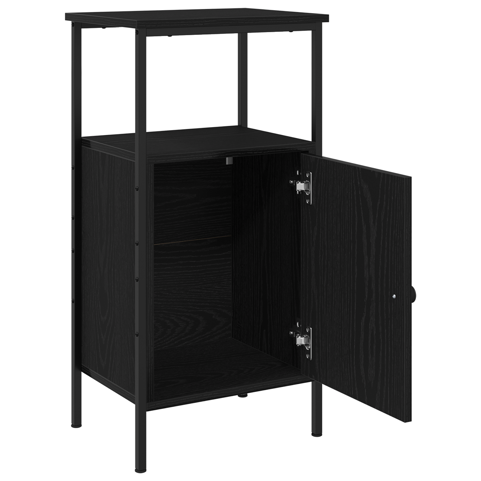 Bedside Cabinet Black Oak 41x31x80 cm Engineered Wood - Image 5