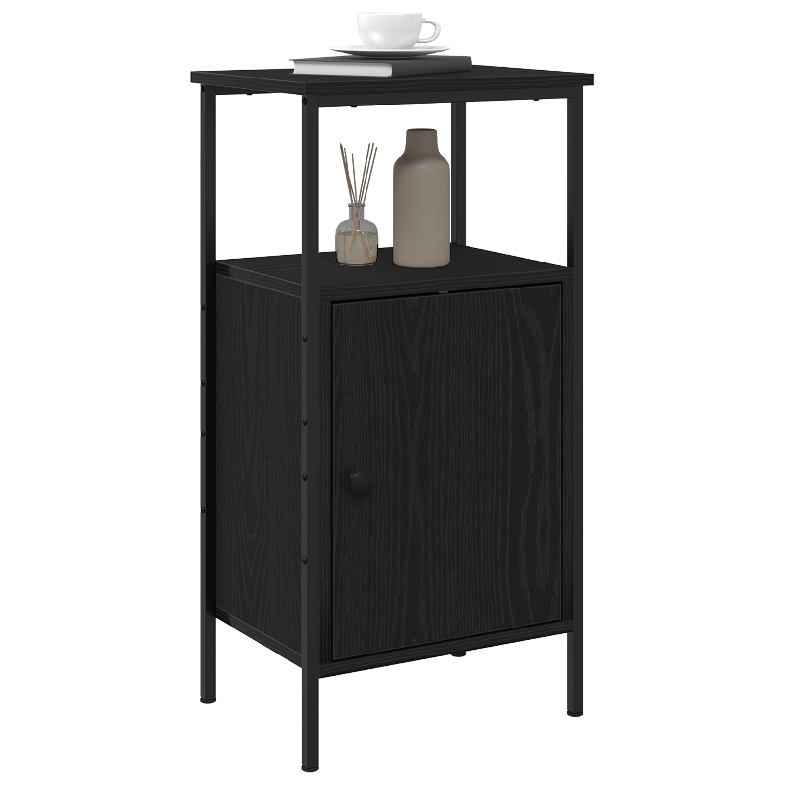 Bedside Cabinet Black Oak 41x31x80 cm Engineered Wood - Image 3