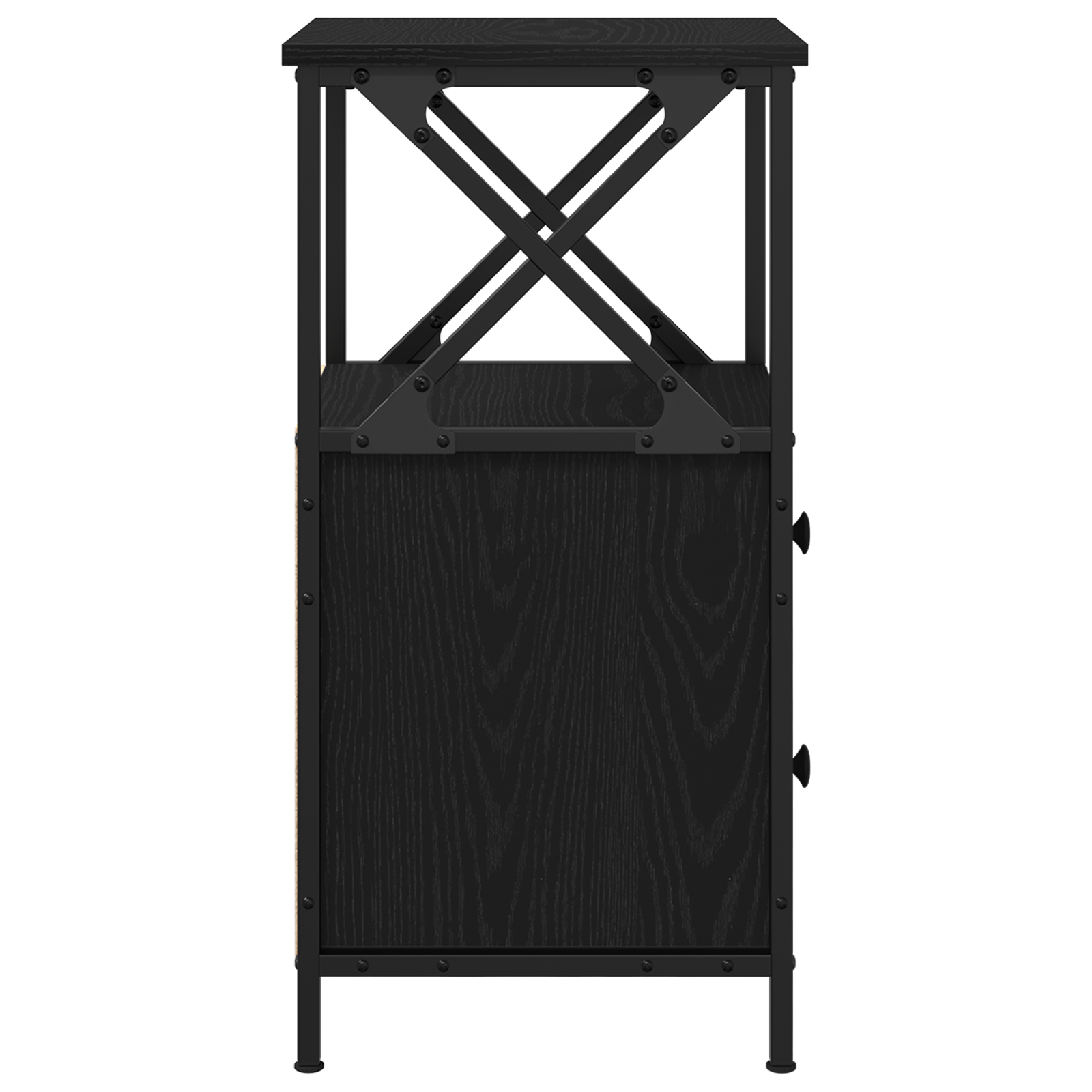 Black Oak Nightstand, 34x35.5x70 cm, Made of Engineered Wood - Image 8