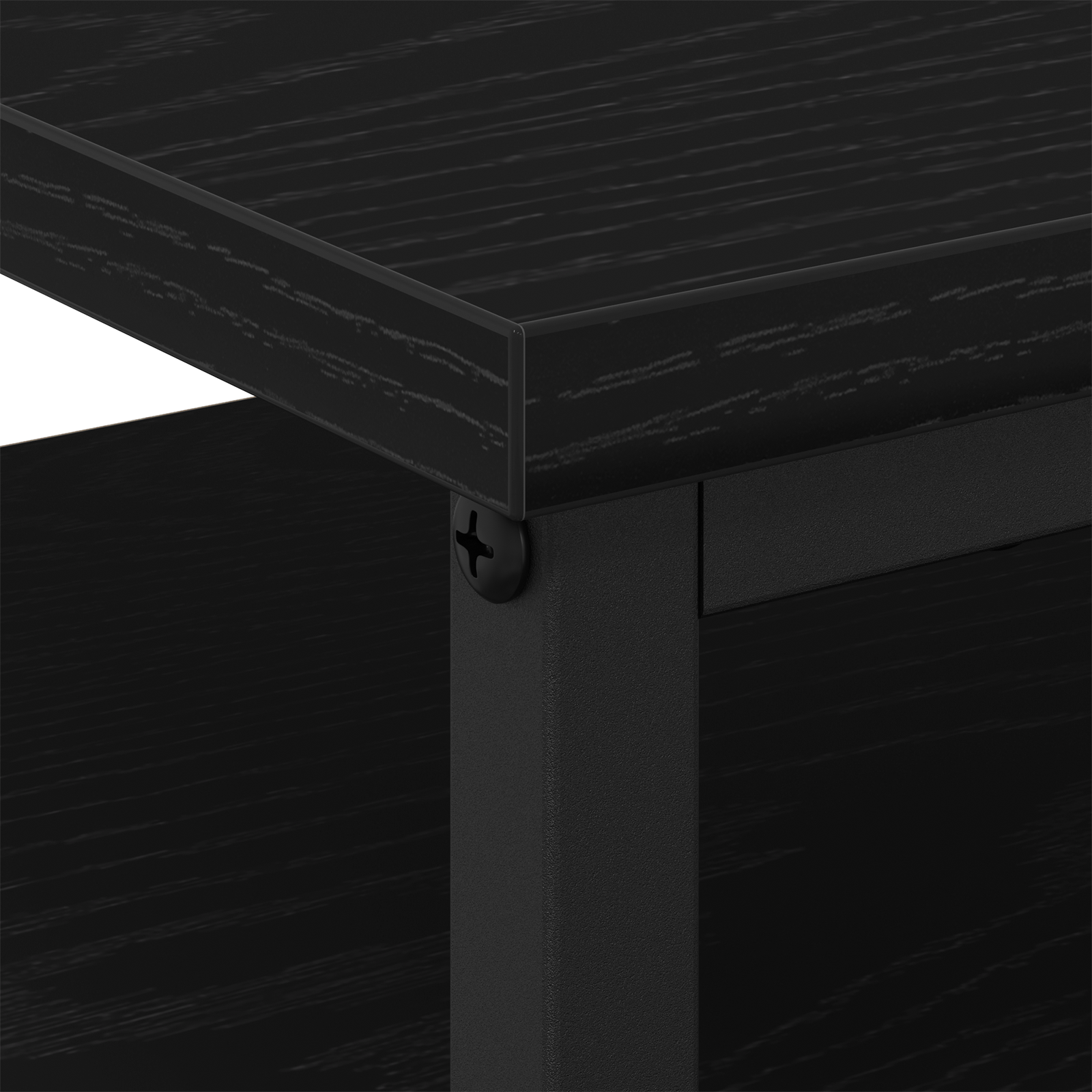 Bedside Cabinet Black Oak 44x45x60 cm Engineered Wood and Steel - Image 9