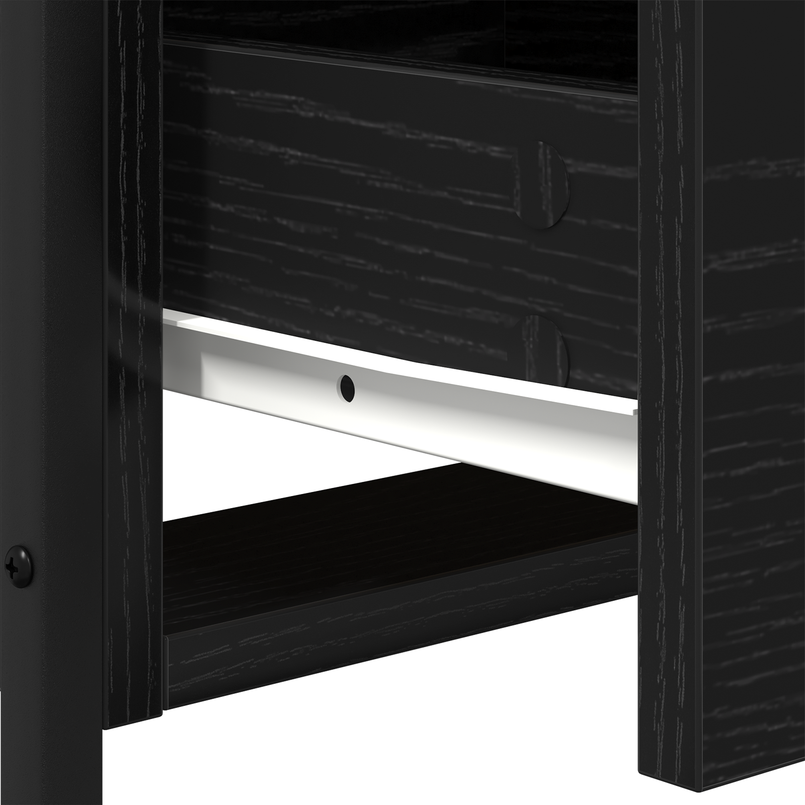Bedside Cabinet Black Oak 44x45x60 cm Engineered Wood and Steel - Image 10