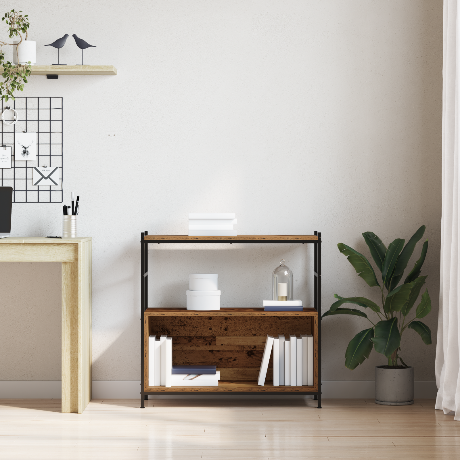 Book Cabinet Smoked Oak 80x30x78,5 cm Engineered Wood - Image 4