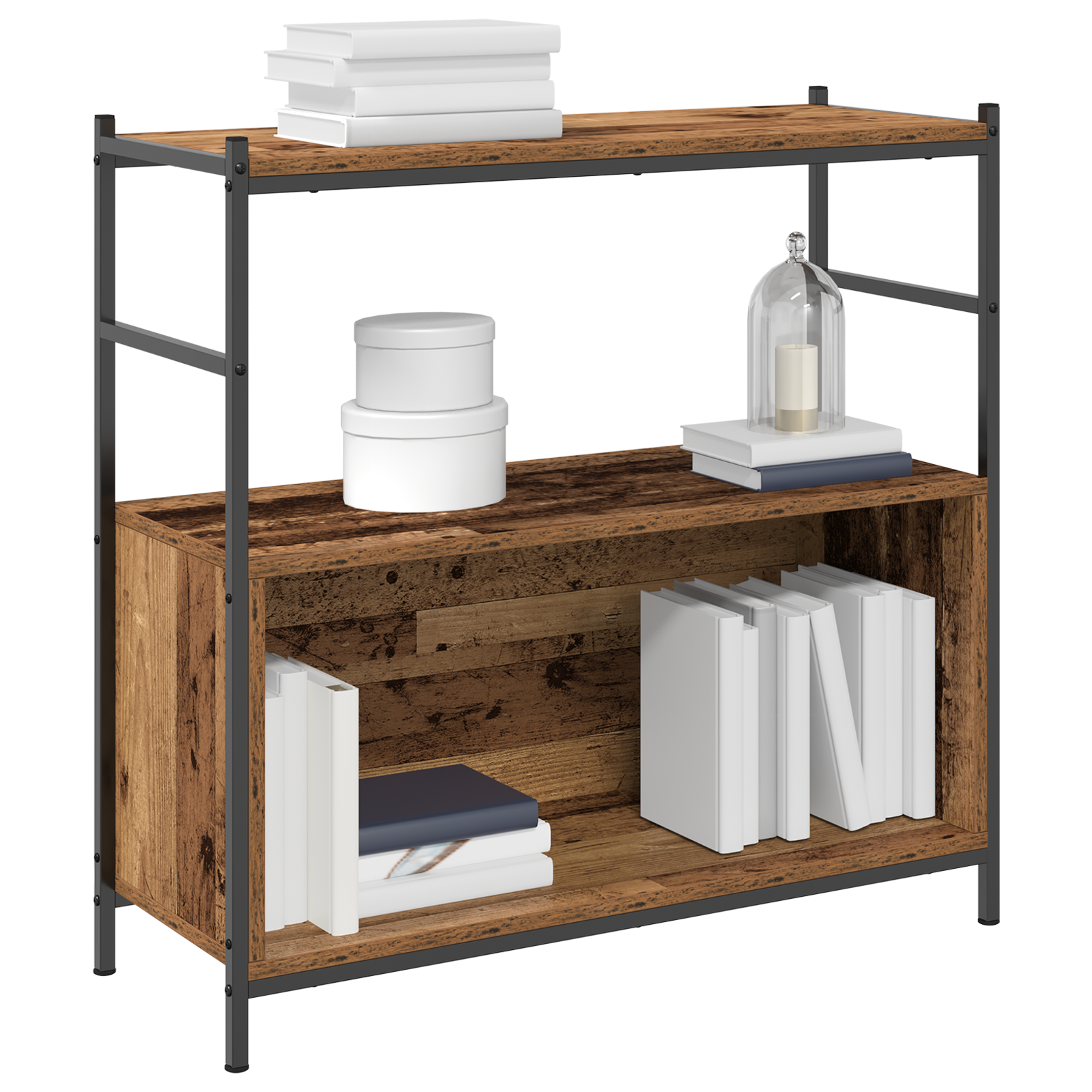 Book Cabinet Smoked Oak 80x30x78,5 cm Engineered Wood - Image 3