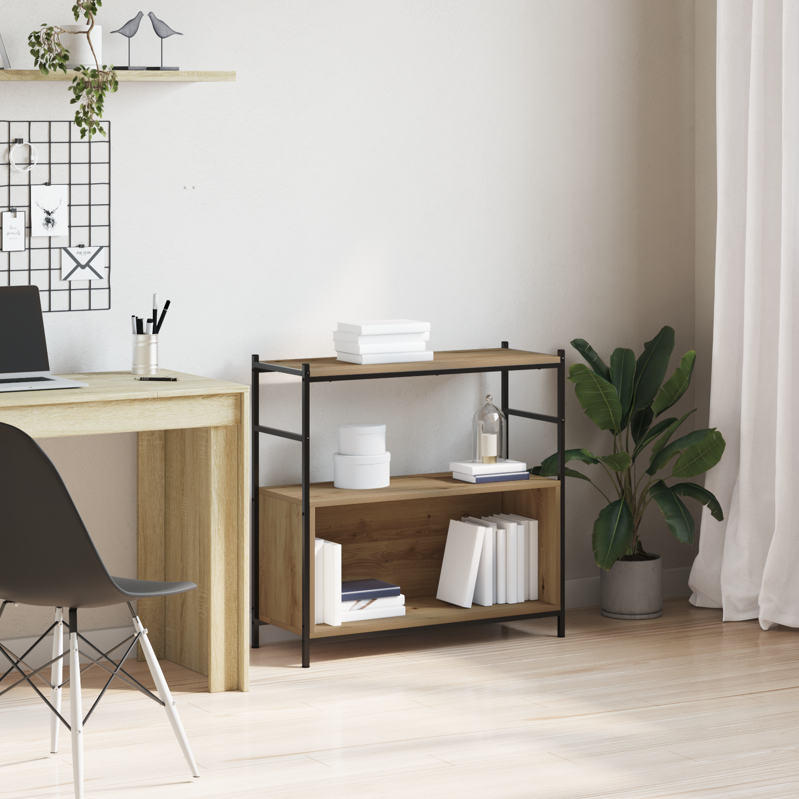 Book Cabinet Artisian Oak 80x30x78,5 cm Engineered Wood