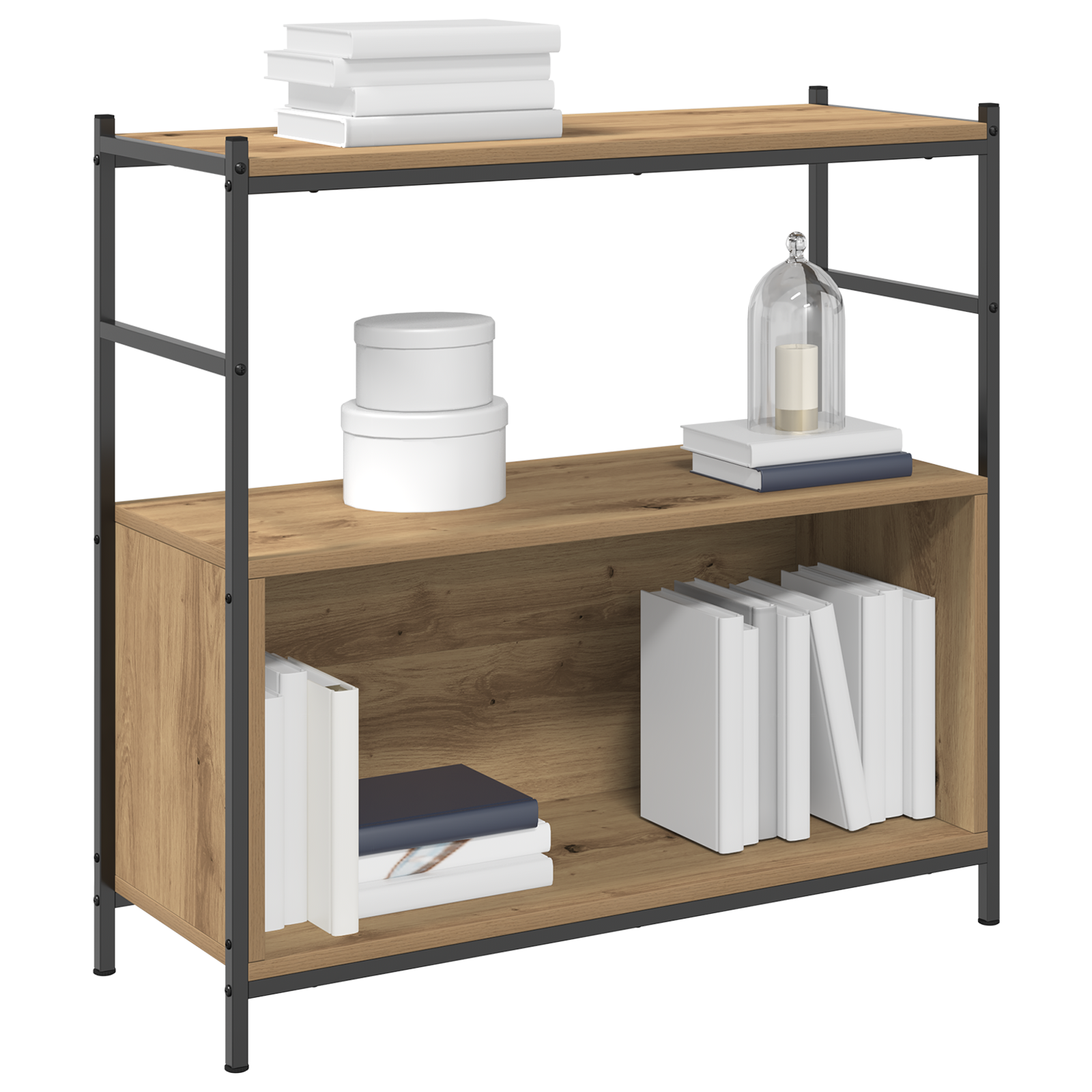 Book Cabinet Artisian Oak 80x30x78,5 cm Engineered Wood - Image 3