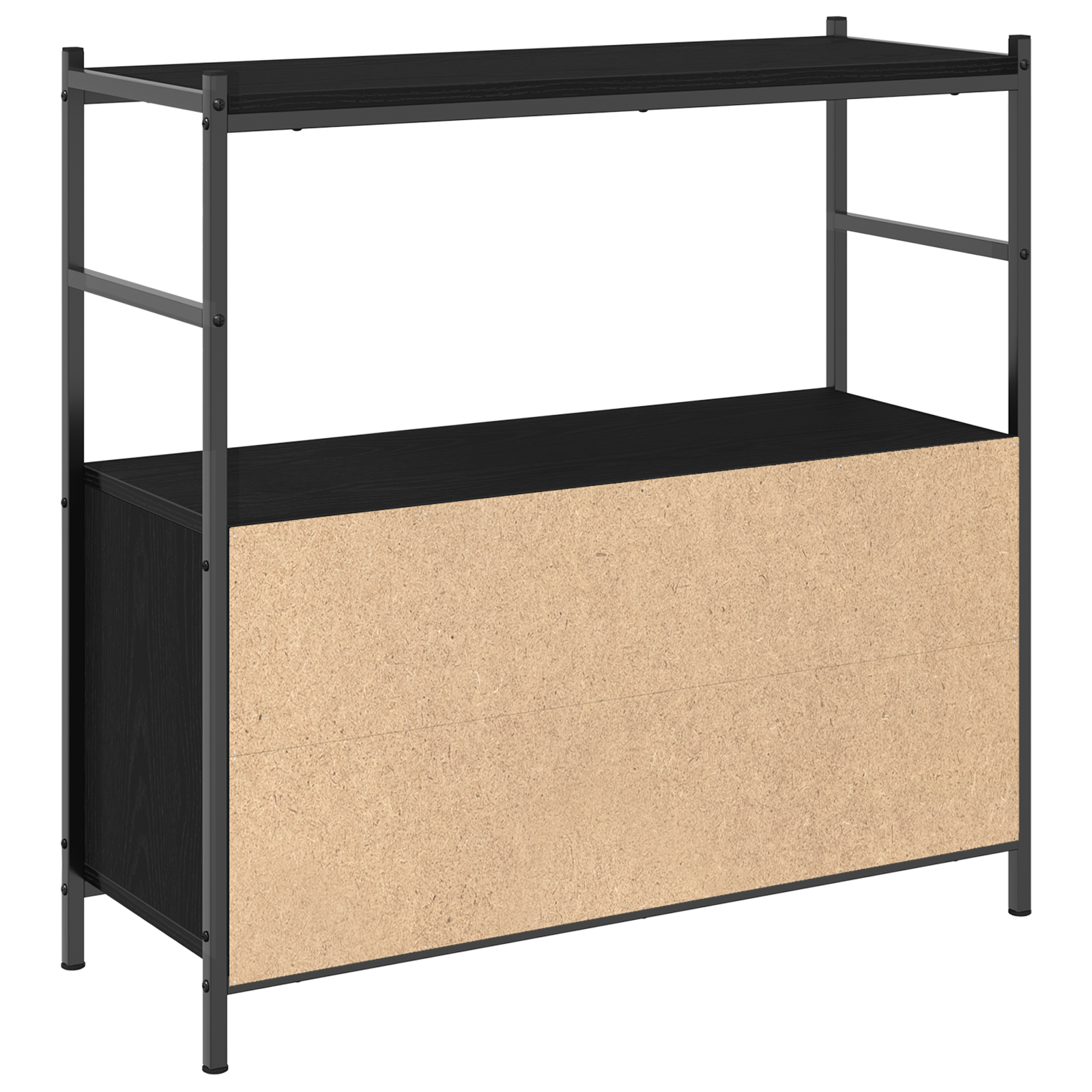 Book Cabinet Black Oak 80x30x78,5 cm Engineered Wood - Image 5