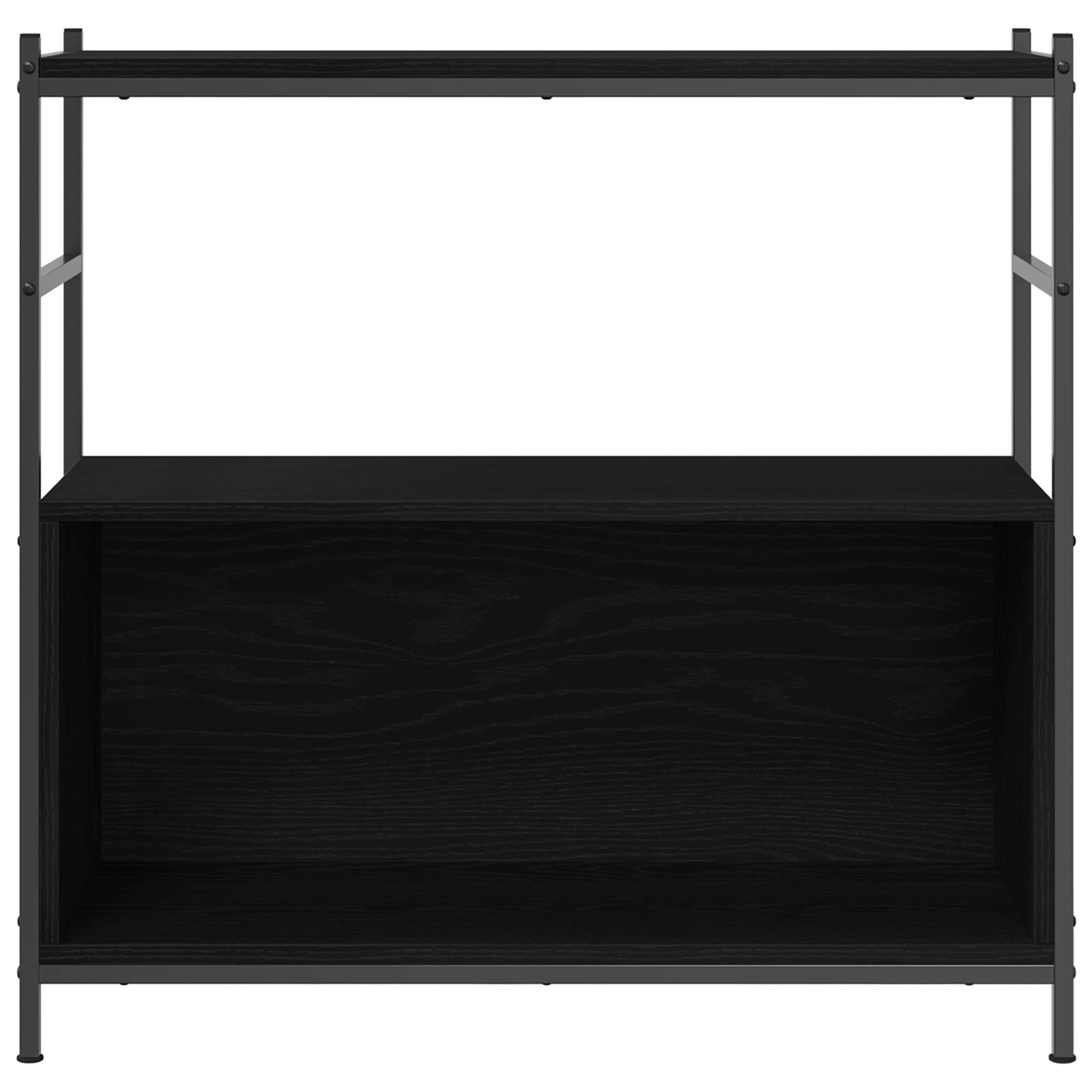 Book Cabinet Black Oak 80x30x78,5 cm Engineered Wood - Image 6