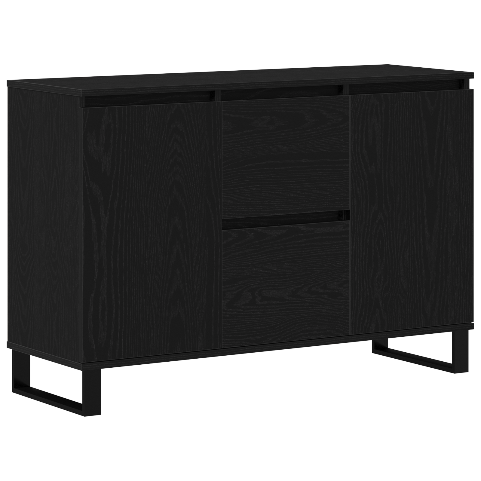 Thumbnail - vidaXL Sideboard Schwarz Eiche 104x35x70 cm Holzwerkstoff