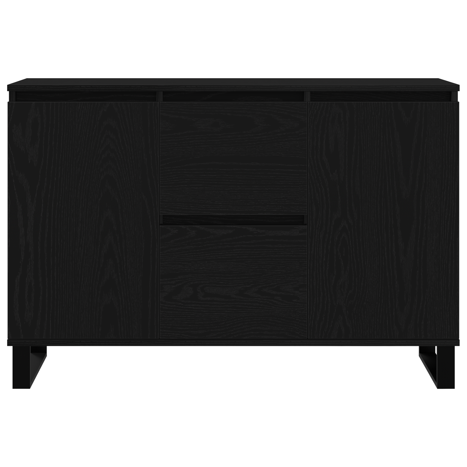 Sideboard Black Oak 104x35x70 cm Engineered Wood - Image 7