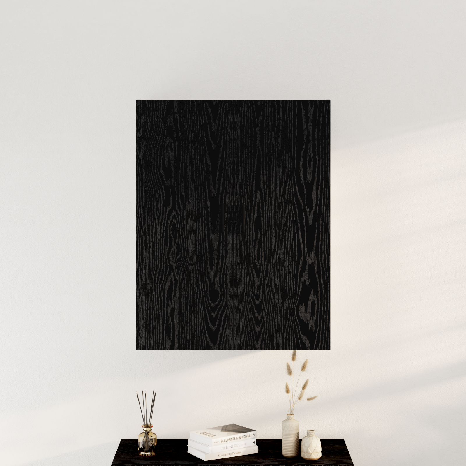 Wall Mounted Cabinet in Black Oak, 69.5 x 34 x 90 cm, Made from Engineered Wood - Image 4