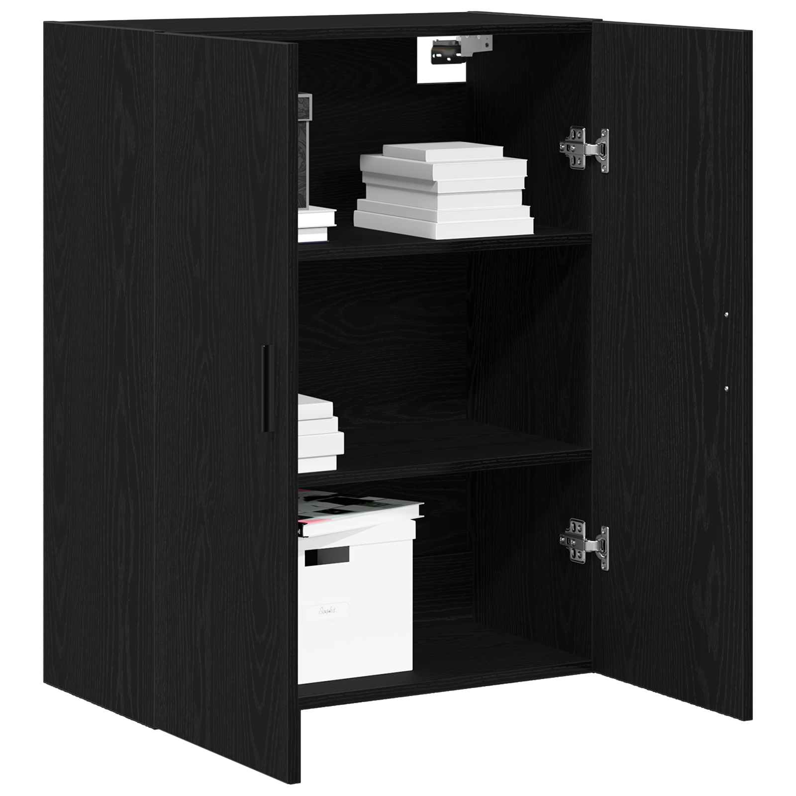 Wall Mounted Cabinet in Black Oak, 69.5 x 34 x 90 cm, Made from Engineered Wood - Image 3