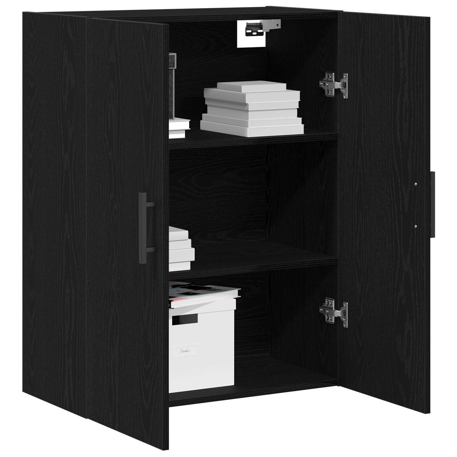 Wall Mounted Cabinet Black Oak 69,5x34x90 cm Engineered Wood - Image 3