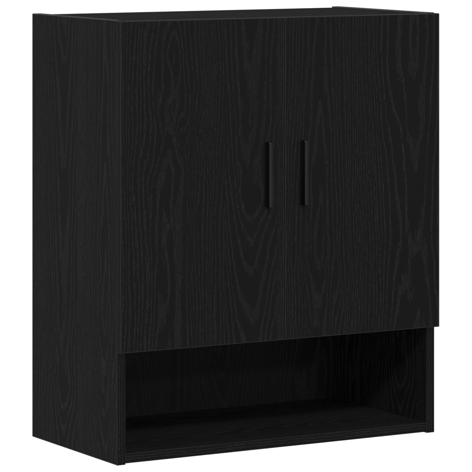 Wall Cabinet Black Oak 60x31x70 cm Engineered Wood - Image 2