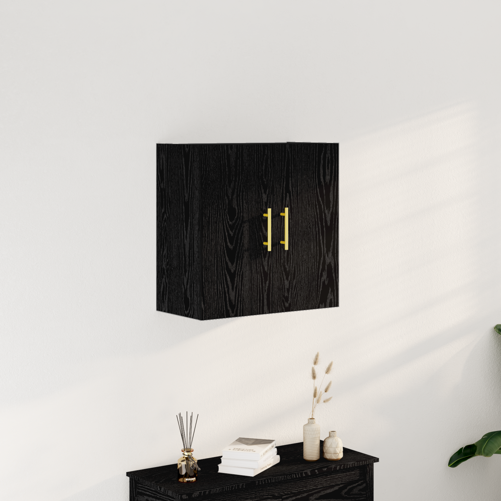 Wall Cabinet Black Oak 60x31x70 cm Engineered Wood