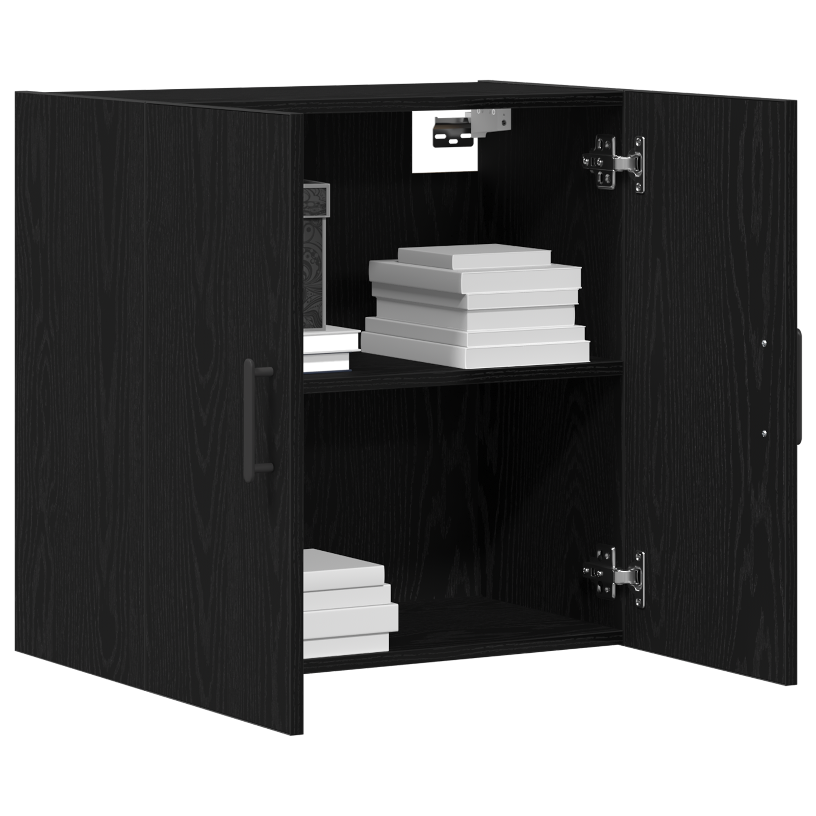 Wall Cabinet Black Oak 60x31x60 cm Engineered Wood - Image 3