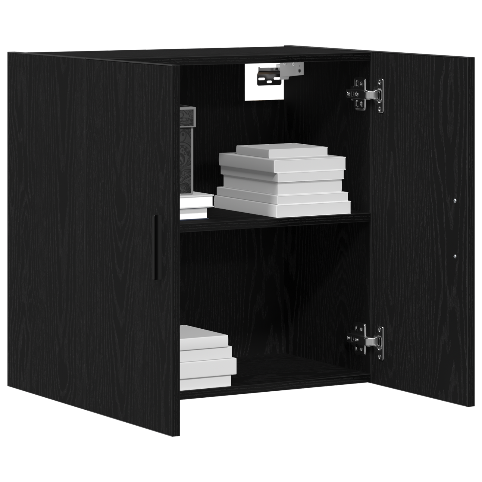 Wall Cabinet Black Oak 60x31x60 cm Engineered Wood - Image 3